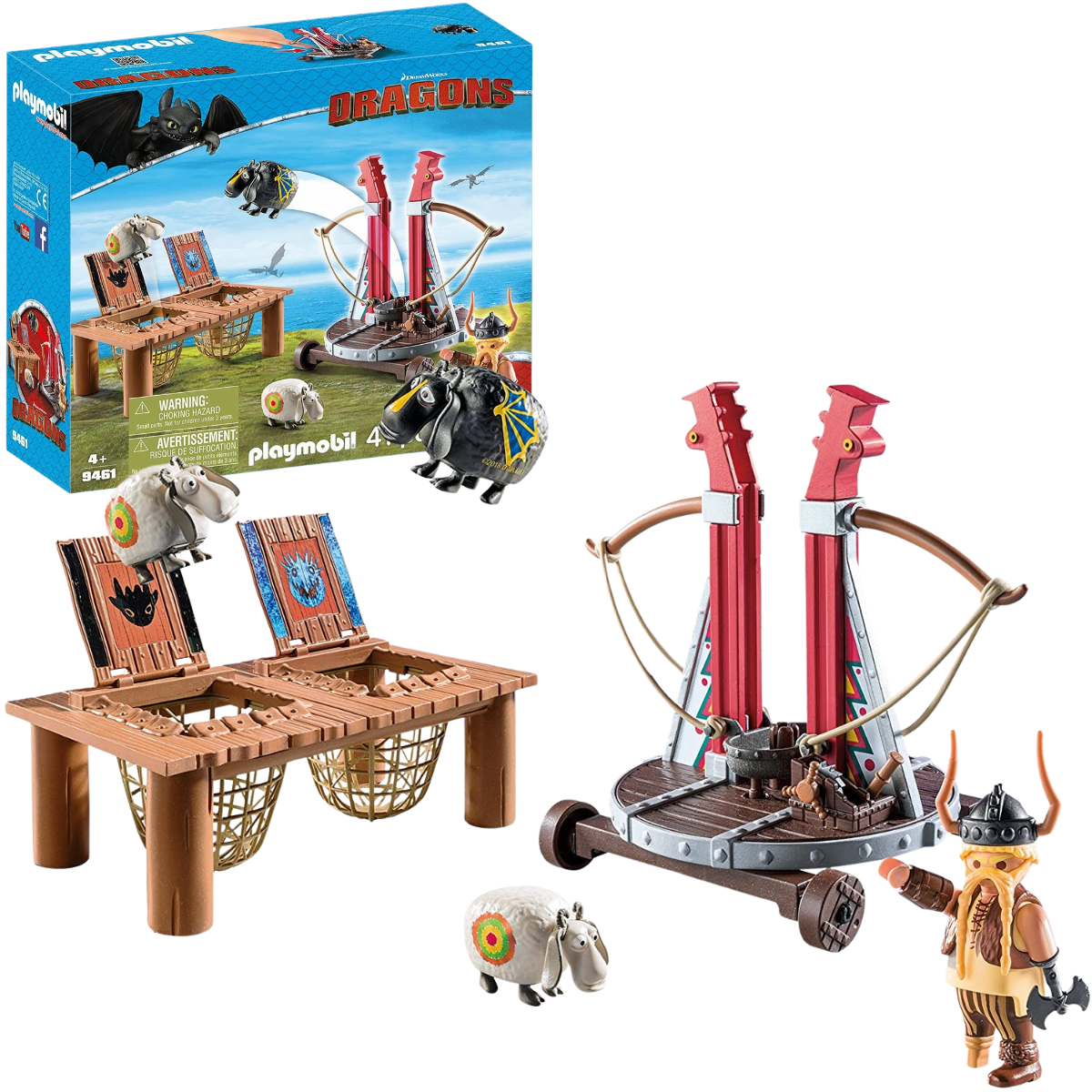 PLAYMOBIL DRAGON RACING BOCÓN CON LANZADERA DE OVEJAS - 1