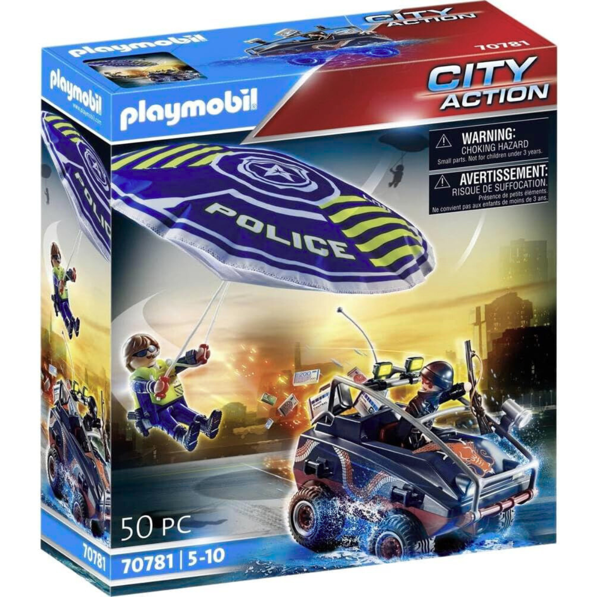 PLAYMOBIL CITY ACTION PARACAÍDAS DE POLICÍA EN PERSECUCIÓN - 2