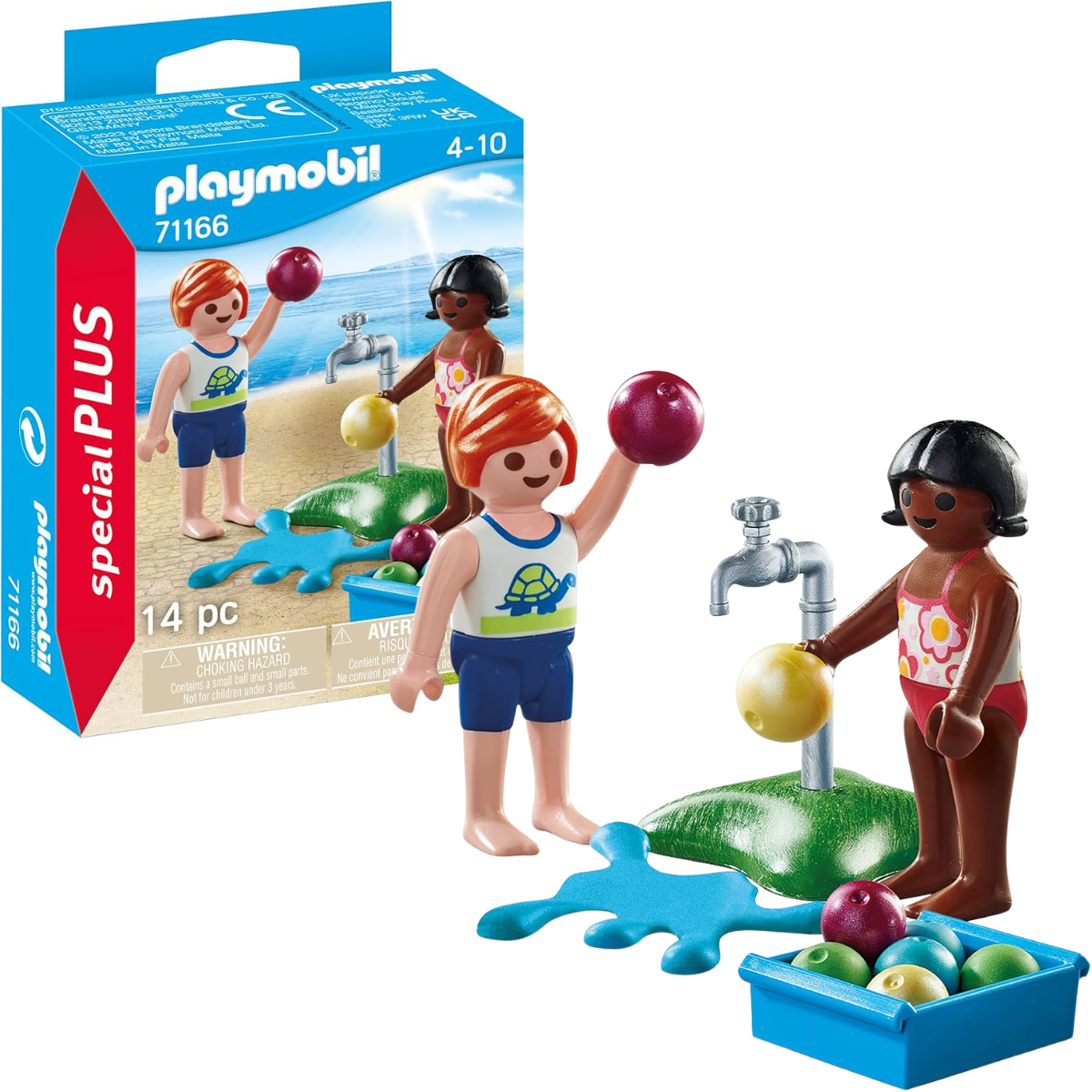 PLAYMOBIL FIGURA DE COLECCIÓN SPECIAL PLUS NIÑOS CON GLOBOS DE AGUA - 1