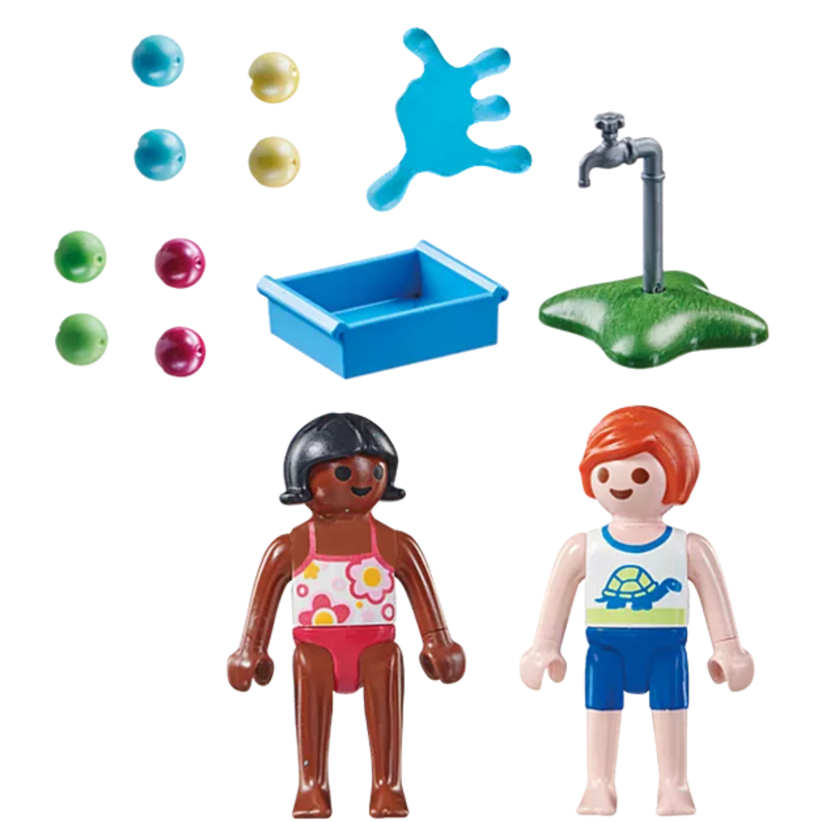 PLAYMOBIL FIGURA DE COLECCIÓN SPECIAL PLUS NIÑOS CON GLOBOS DE AGUA - 3