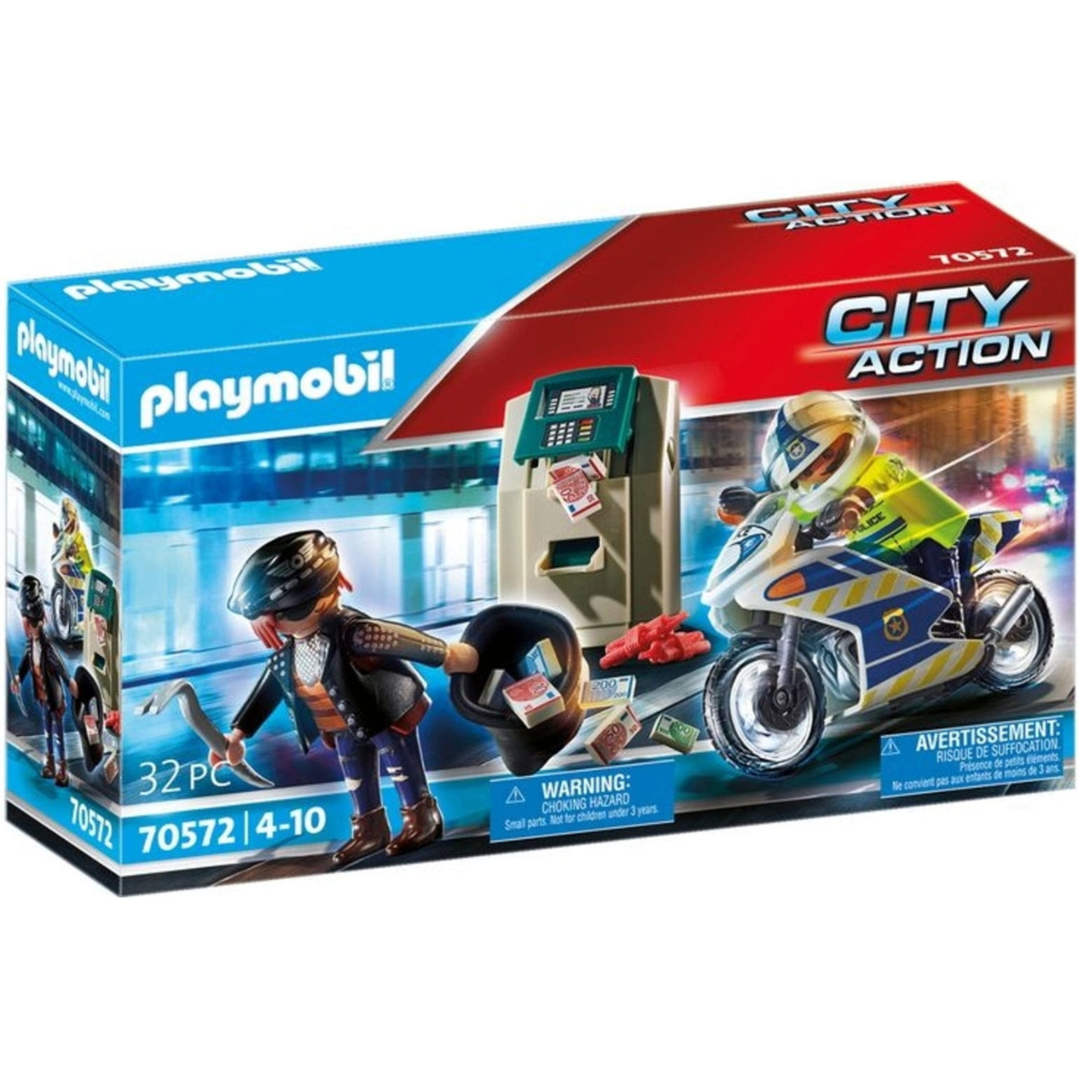 PLAYMOBIL CITY ACTION MOTO DE POLICÍA PERSECUCIÓN DEL LADRÓN DE DINERO - 2