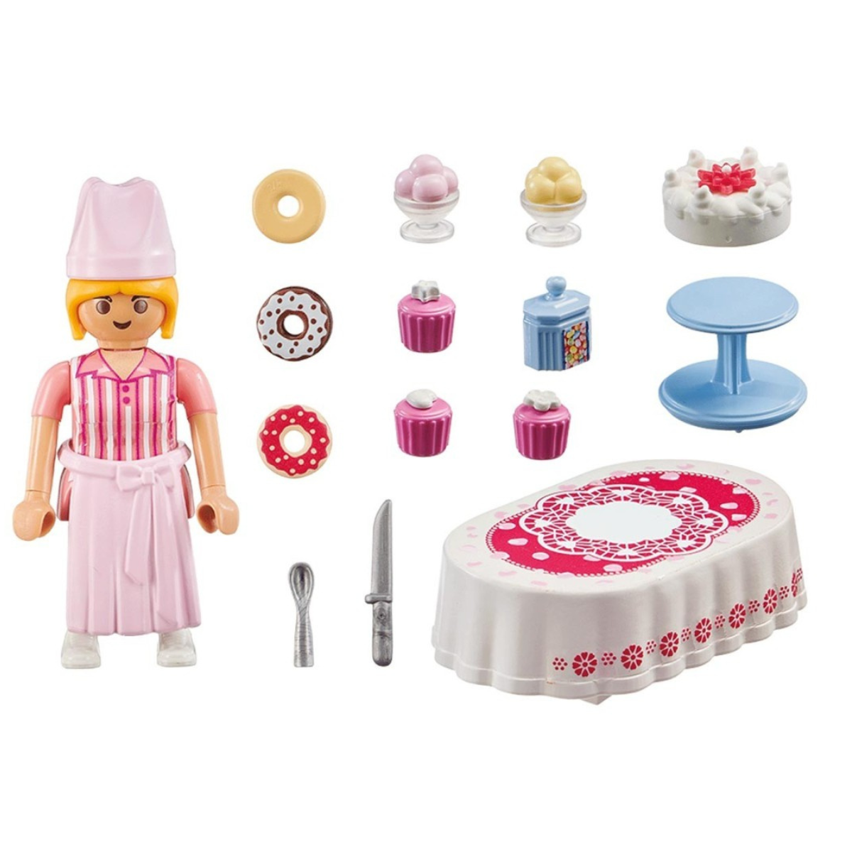 PLAYMOBIL FIGURA DE COLECCIÓN SPECIAL PLUS PASTELERA CON MESA DULCE - 3
