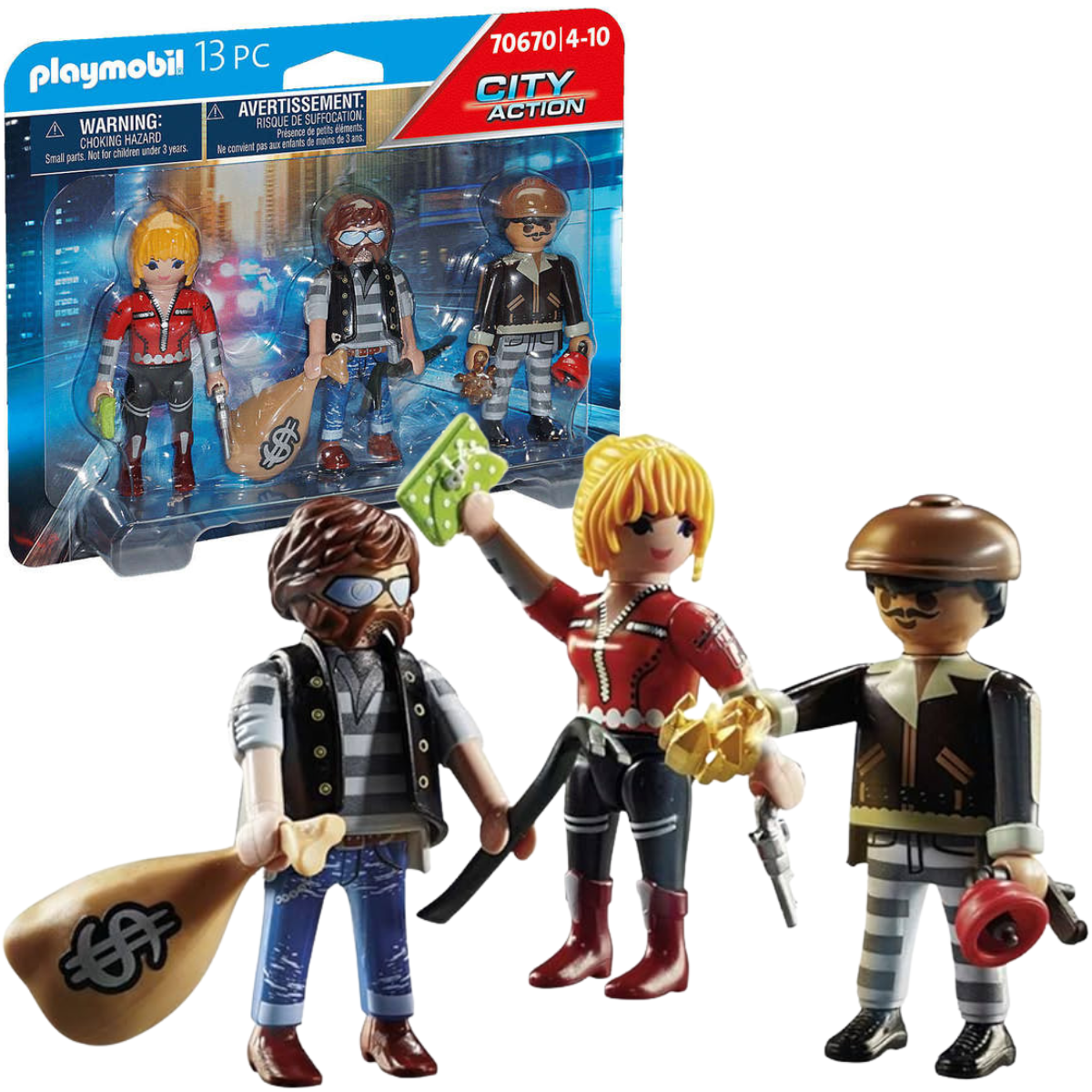 PLAYMOBIL FIGURA DE COLECCIÓN CITY ACTION 3 LADRONES - 1