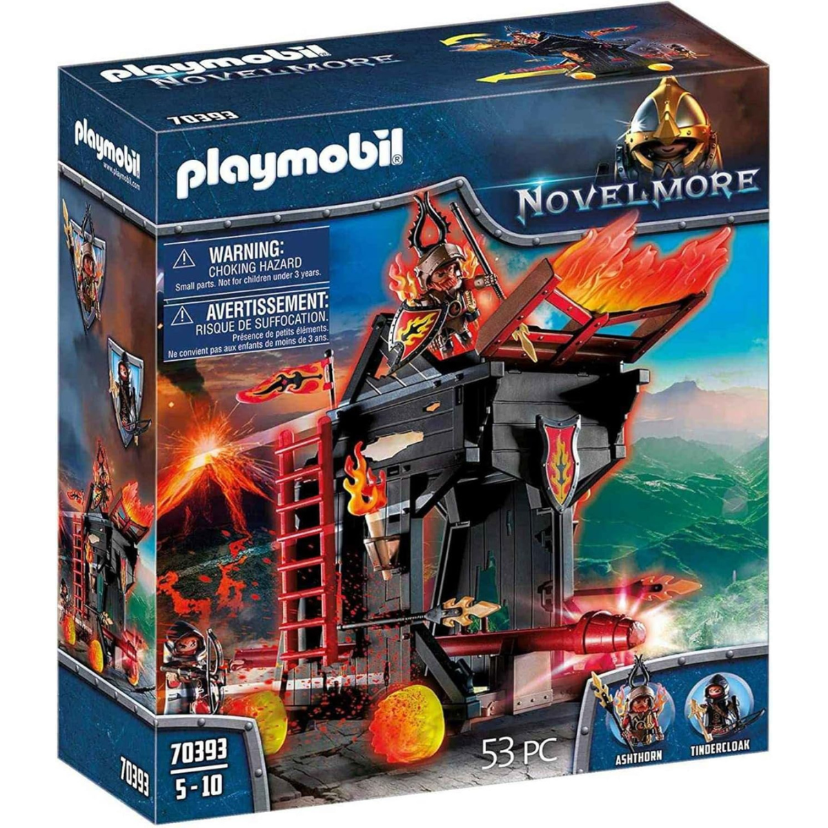 PLAYMOBIL NOVELMORE ARIETE DE FUEGO DE LOS BANDIDOS DE BURNHAM SET DE BATALLA CON FIGURAS - 2