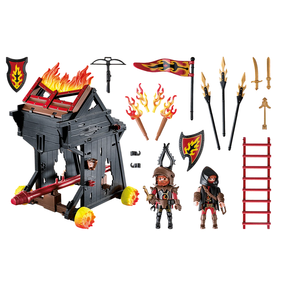 PLAYMOBIL NOVELMORE ARIETE DE FUEGO DE LOS BANDIDOS DE BURNHAM SET DE BATALLA CON FIGURAS - 3