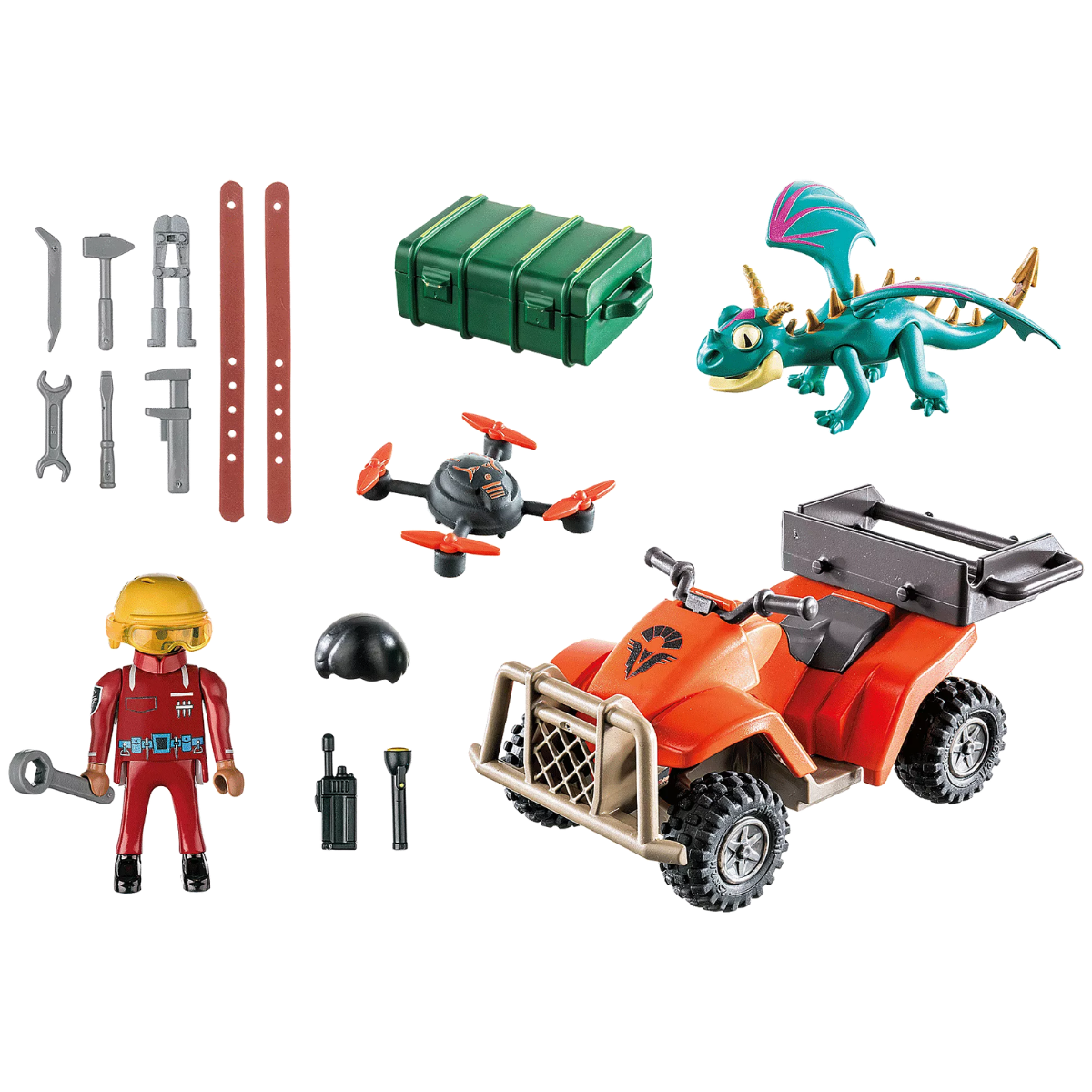 PLAYMOBIL DRAGONS LOS NUEVE REINOS FIGURA CON DRAGÓN Y MOTOR RETRÁCTIL - 3
