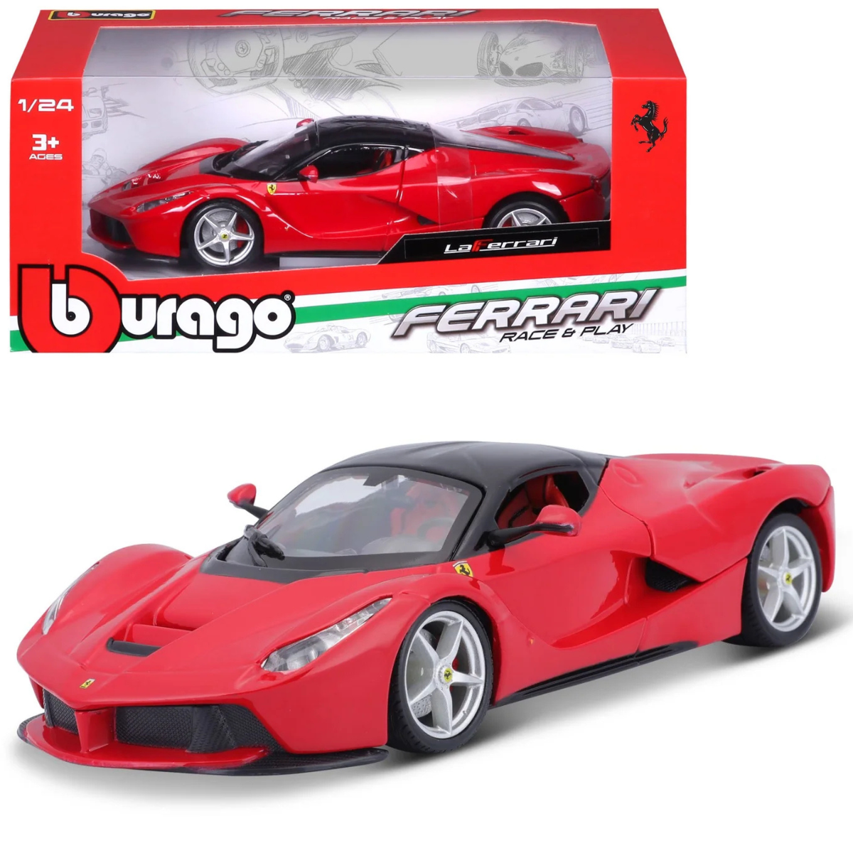 AUTO DE COLECCIÓN BBURAGO 1:24 LAFERRARI - 1