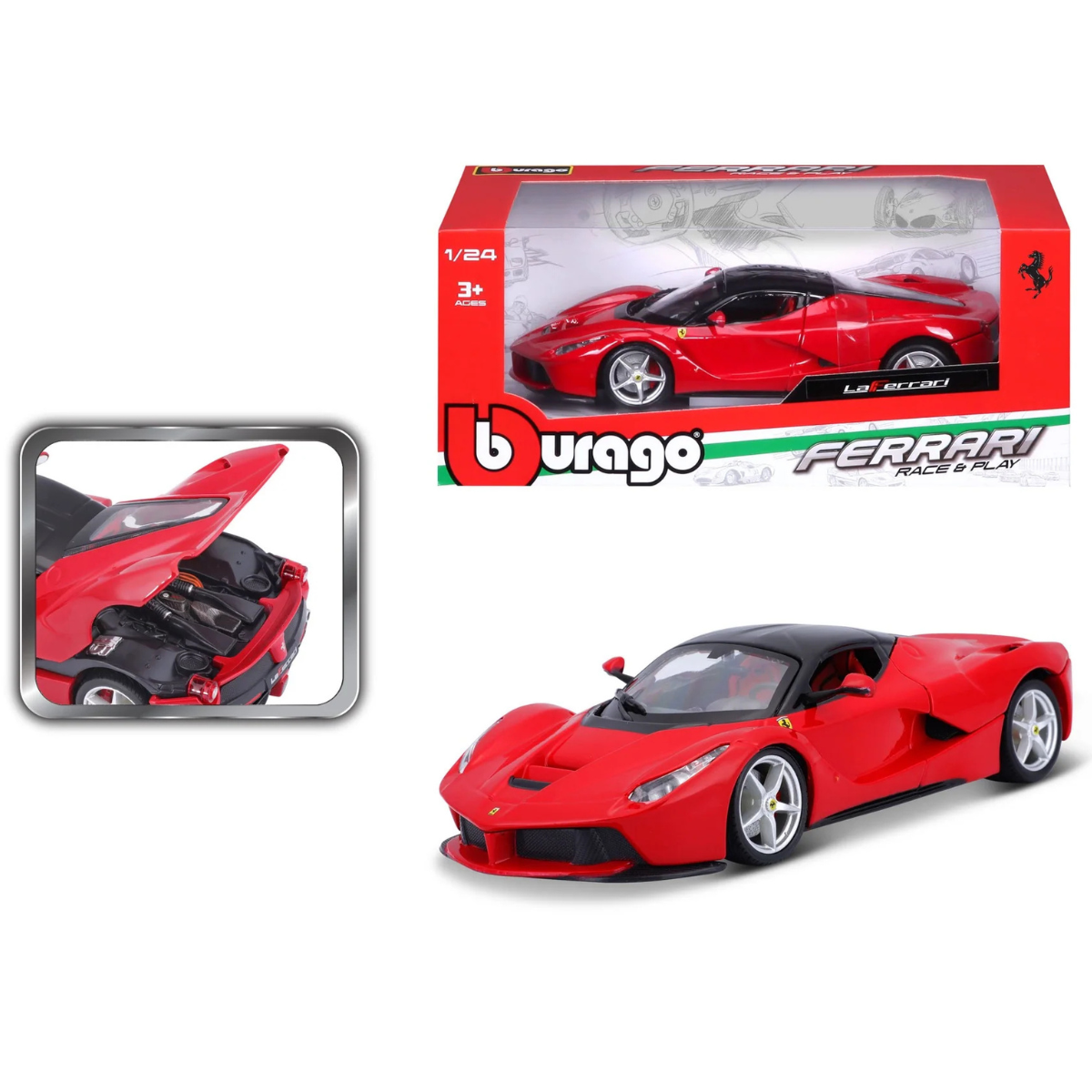 AUTO DE COLECCIÓN BBURAGO 1:24 LAFERRARI - 8