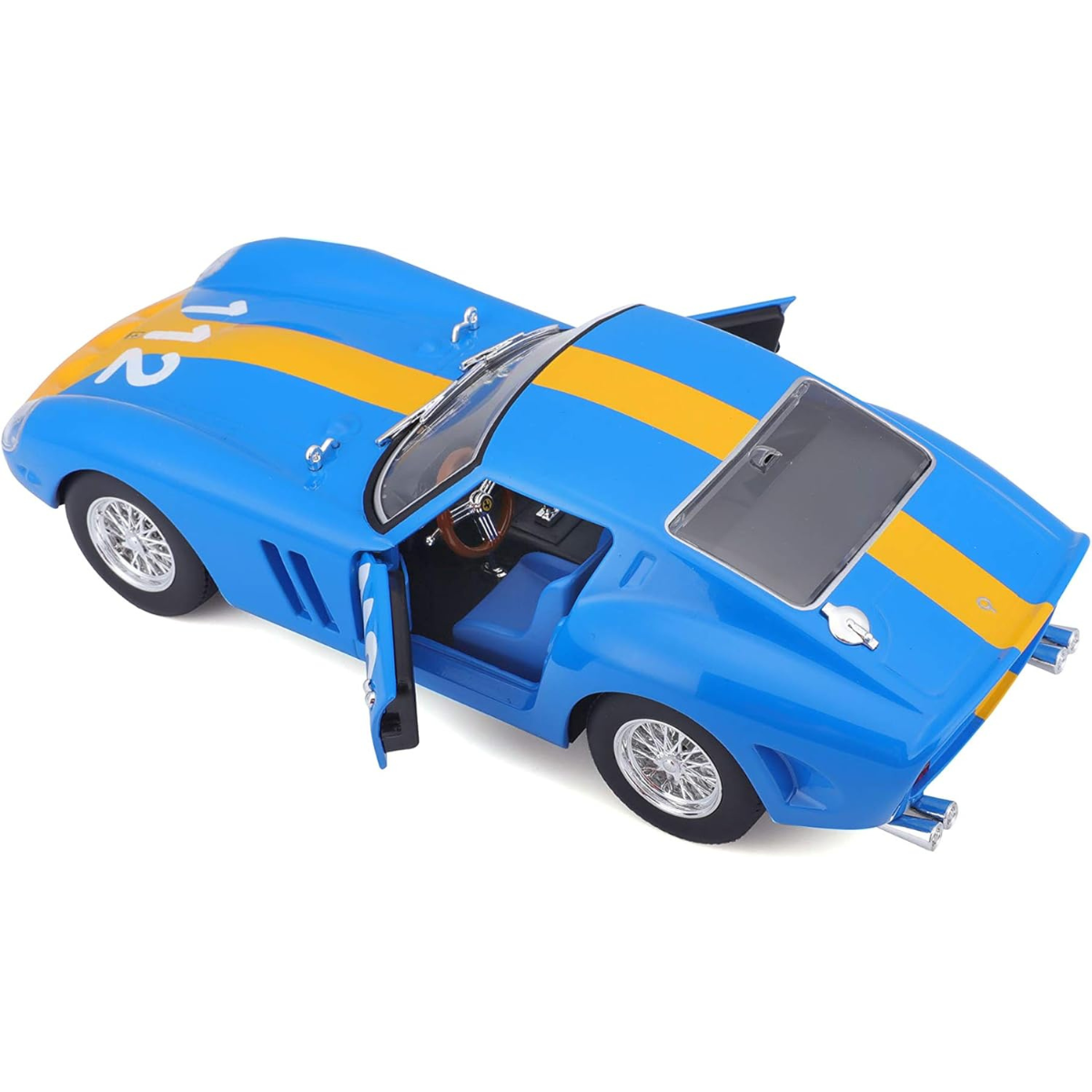 AUTO DE COLECCIÓN BBURAGO 1:24 FERRARI RACING 250 GT BERLINETTA TDF AZUL - 3