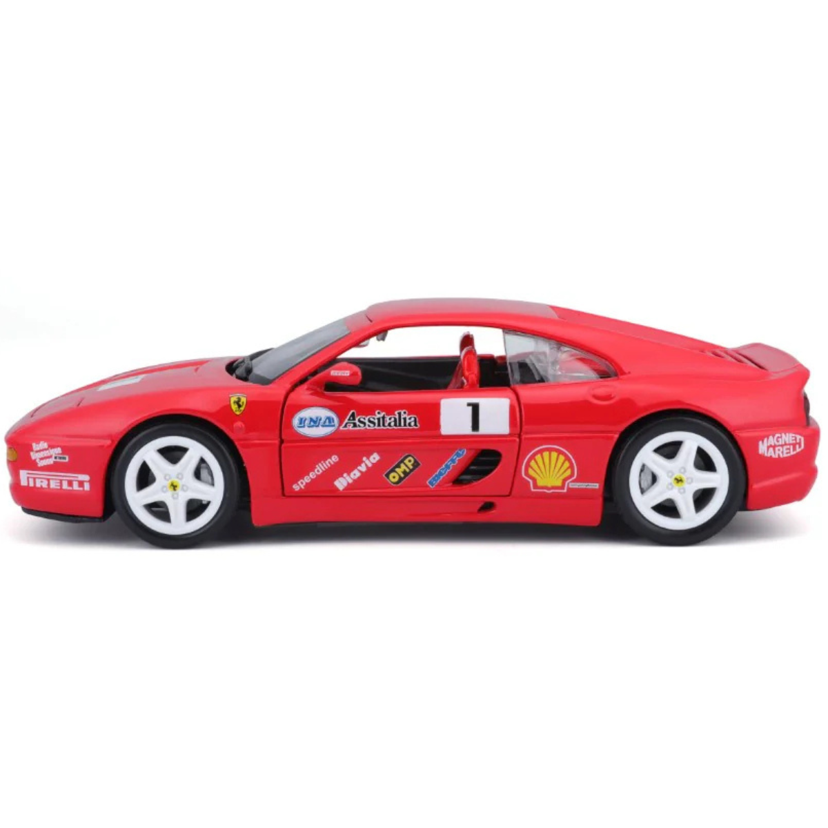 AUTO DE COLECCIÓN BBURAGO 1:24 FERRARI RACING F355 CHALLENGE ROJO #11 - 4
