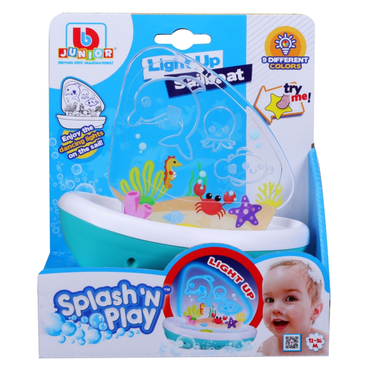JUGUETE DE BEBÉ BB JUNIOR SPLASH N PLAY VELERO LUMINOSO PARA BAÑO LUZ LED - 2