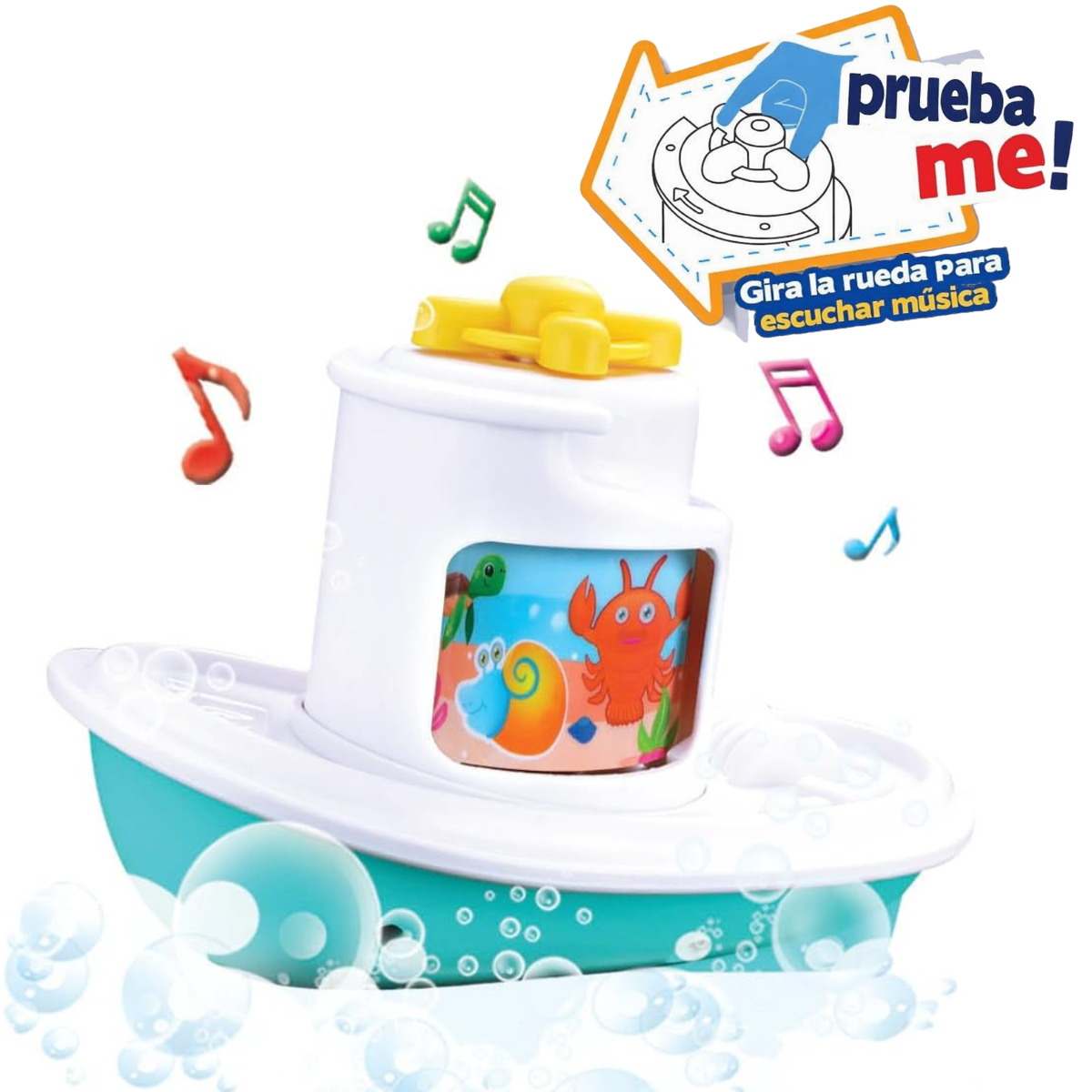JUGUETE DE BEBÉ BB JUNIOR SPLASH N PLAY BARCO MUSICAL PARA BAÑO - 1