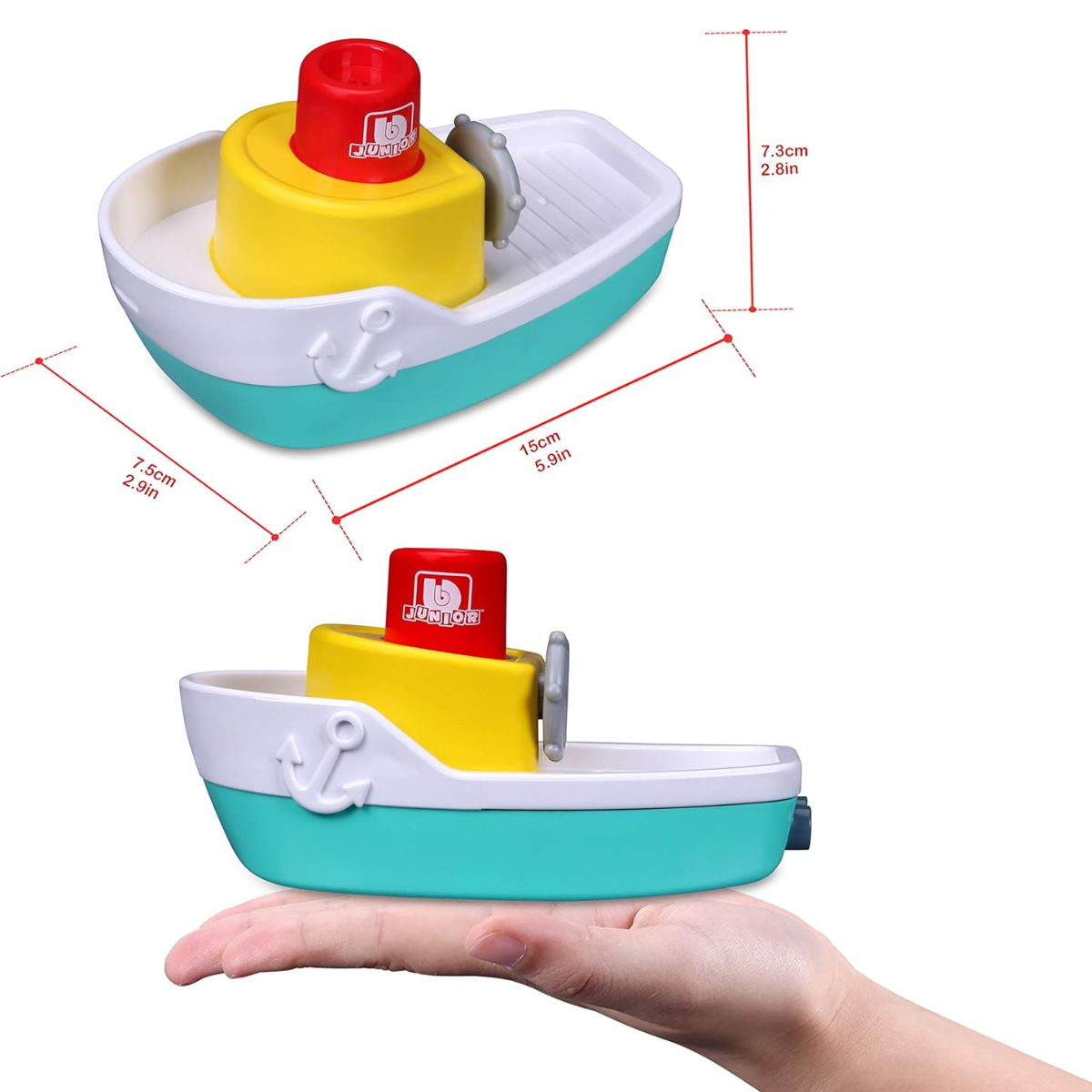 JUGUETE DE BEBÉ BB JUNIOR SPLASH N PLAY BARCO ROCIADOR DE AGUA PARA BAÑO - 7