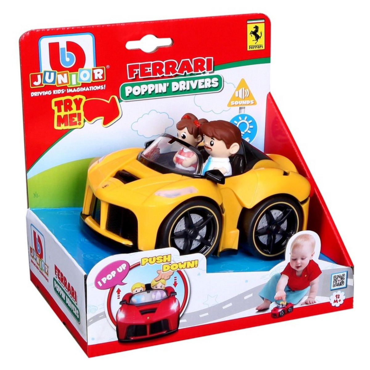 JUGUETE DE BEBÉ AUTO BB JUNIOR FERRARI PEQUEÑOS CONDUCTORES CON EFECTOS DE LUZ Y SONIDO - 5
