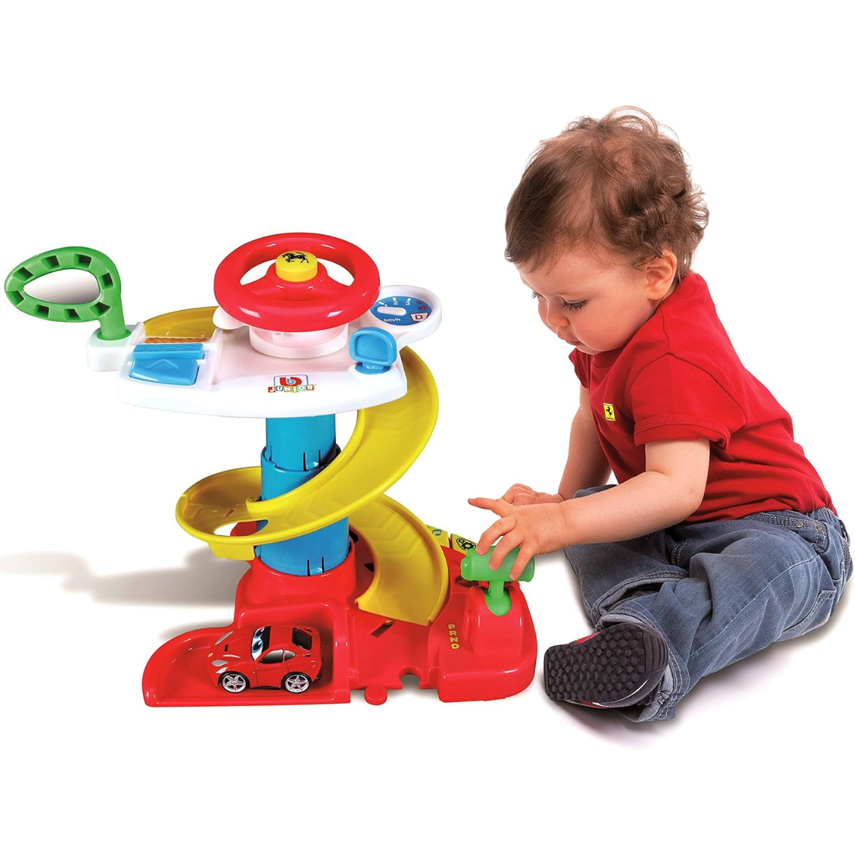 JUGUETE DE BEBÉ BB JUNIOR FERRARI SET 2 EN 1 PISTA Y VOLANTE + 1 AUTO - 1
