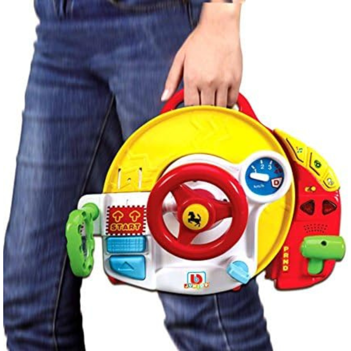 JUGUETE DE BEBÉ BB JUNIOR FERRARI SET 2 EN 1 PISTA Y VOLANTE + 1 AUTO - 6
