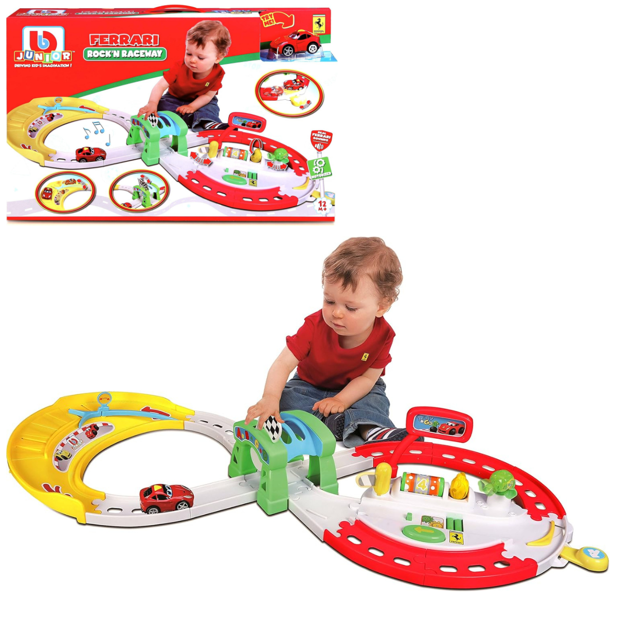 JUGUETE DE BEBÉ BB JUNIOR FERRARI PISTA DE CARRERA INFANTIL CON CARRO - 1