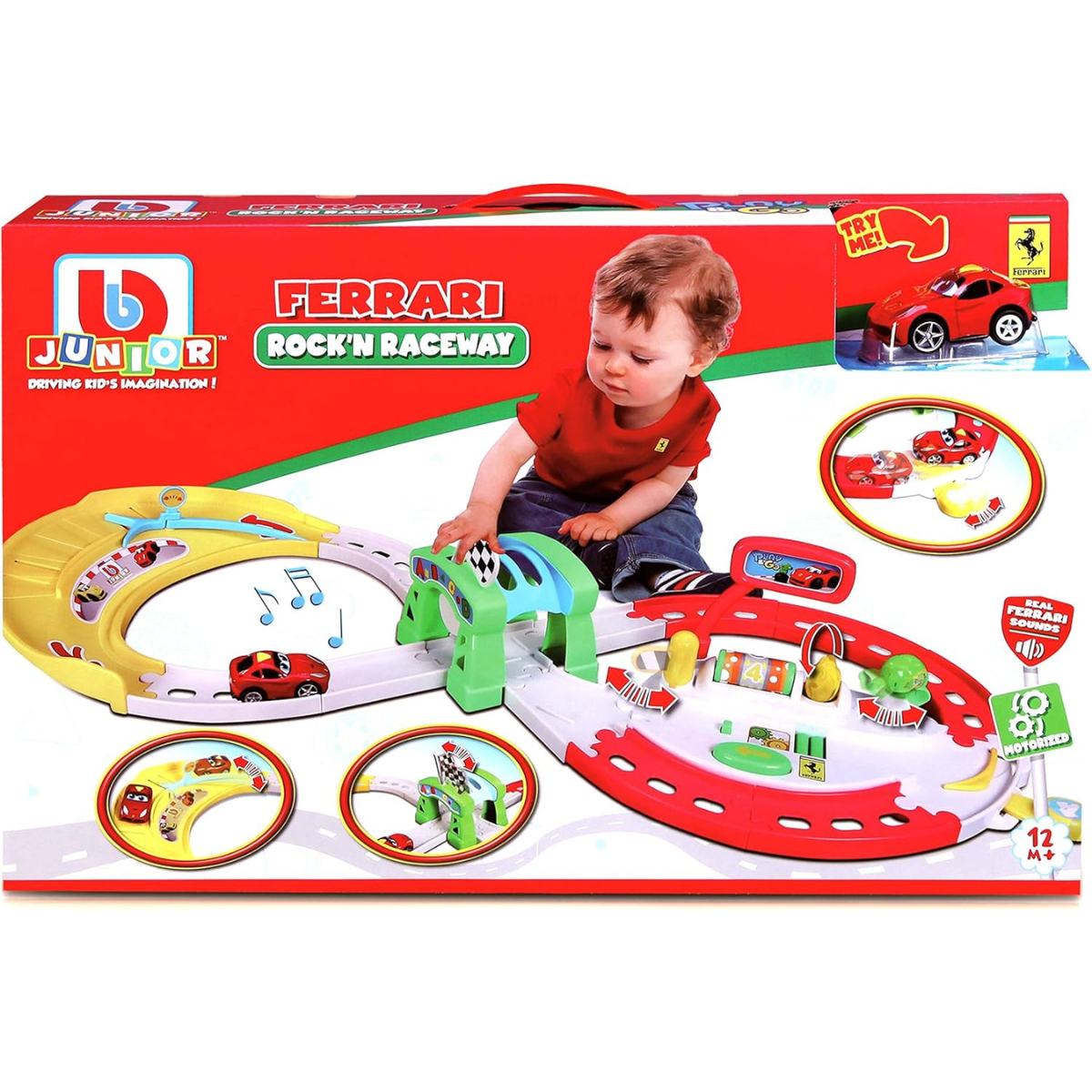 JUGUETE DE BEBÉ BB JUNIOR FERRARI PISTA DE CARRERA INFANTIL CON CARRO - 2