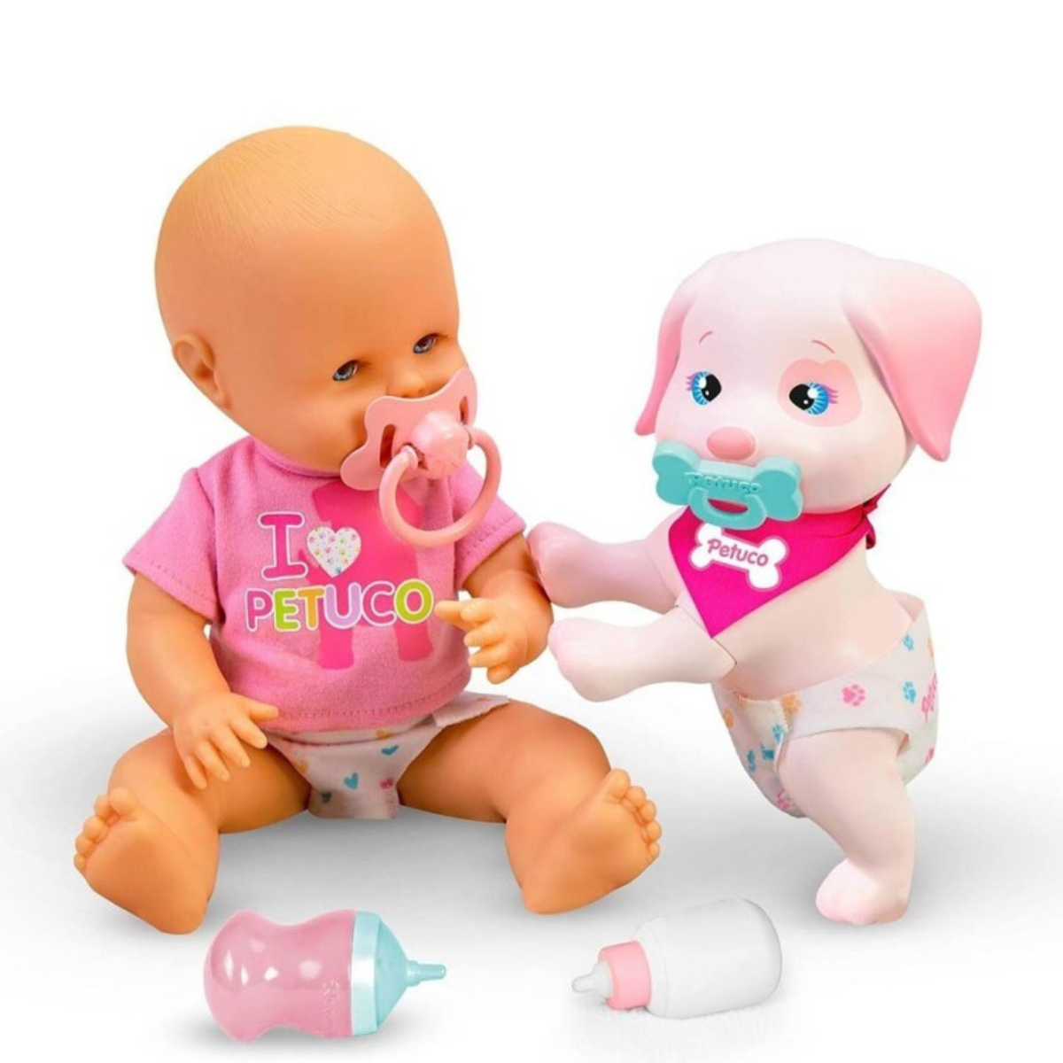 JUGUETE MUÑECA NENUCO Y PETUCO BEBÉ CON PERRITO Y ACCESORIOS - 2