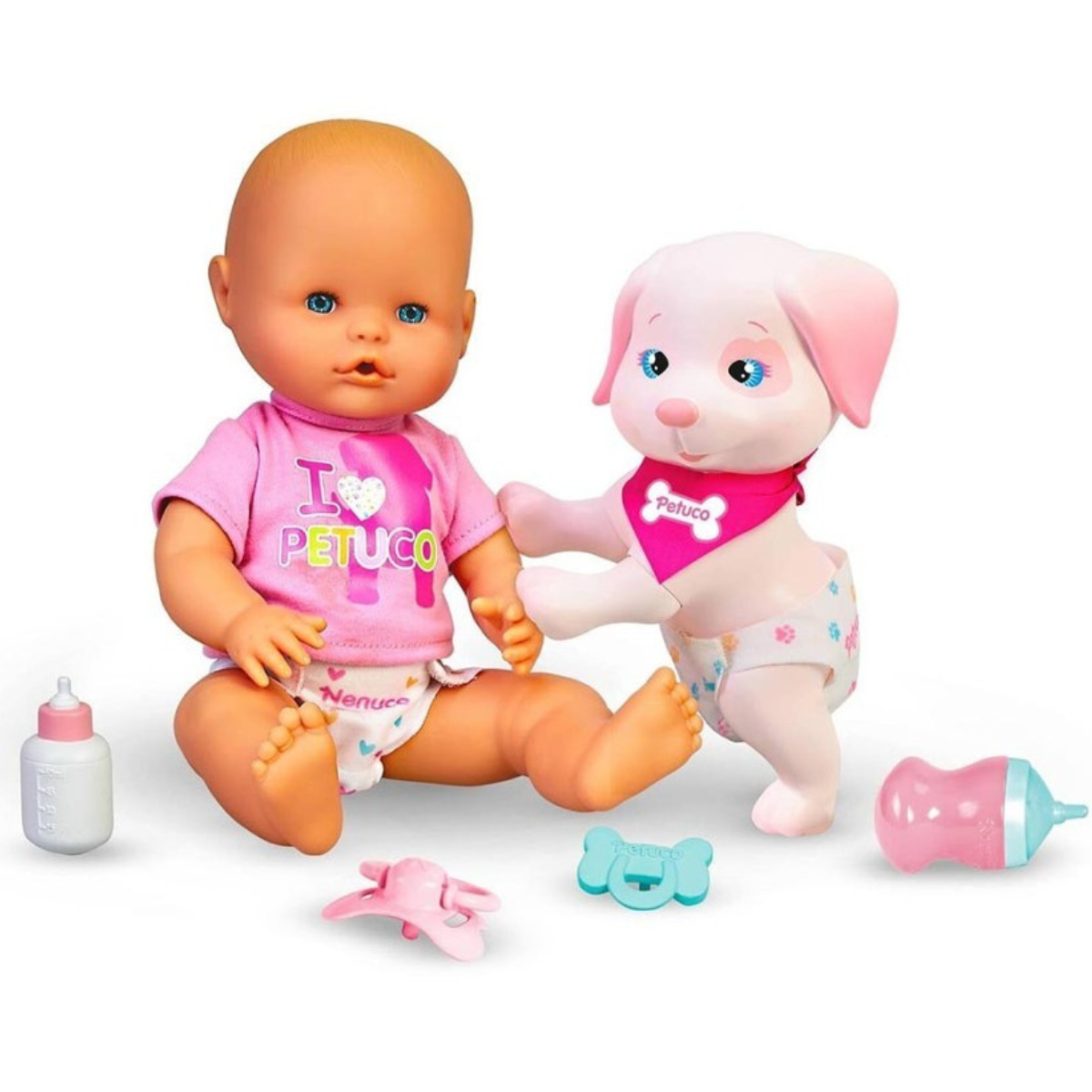 JUGUETE MUÑECA NENUCO Y PETUCO BEBÉ CON PERRITO Y ACCESORIOS - 3