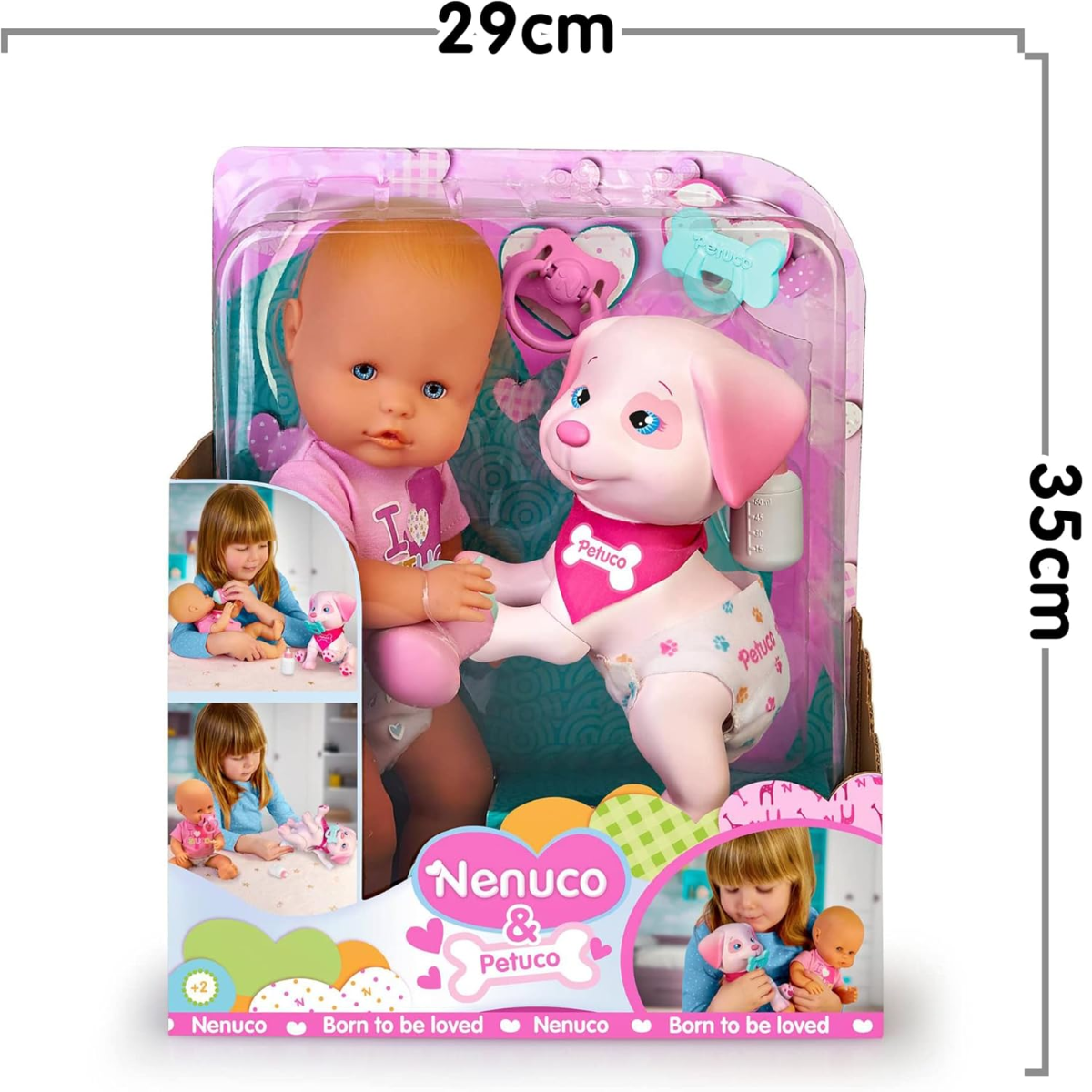 JUGUETE MUÑECA NENUCO Y PETUCO BEBÉ CON PERRITO Y ACCESORIOS - 5