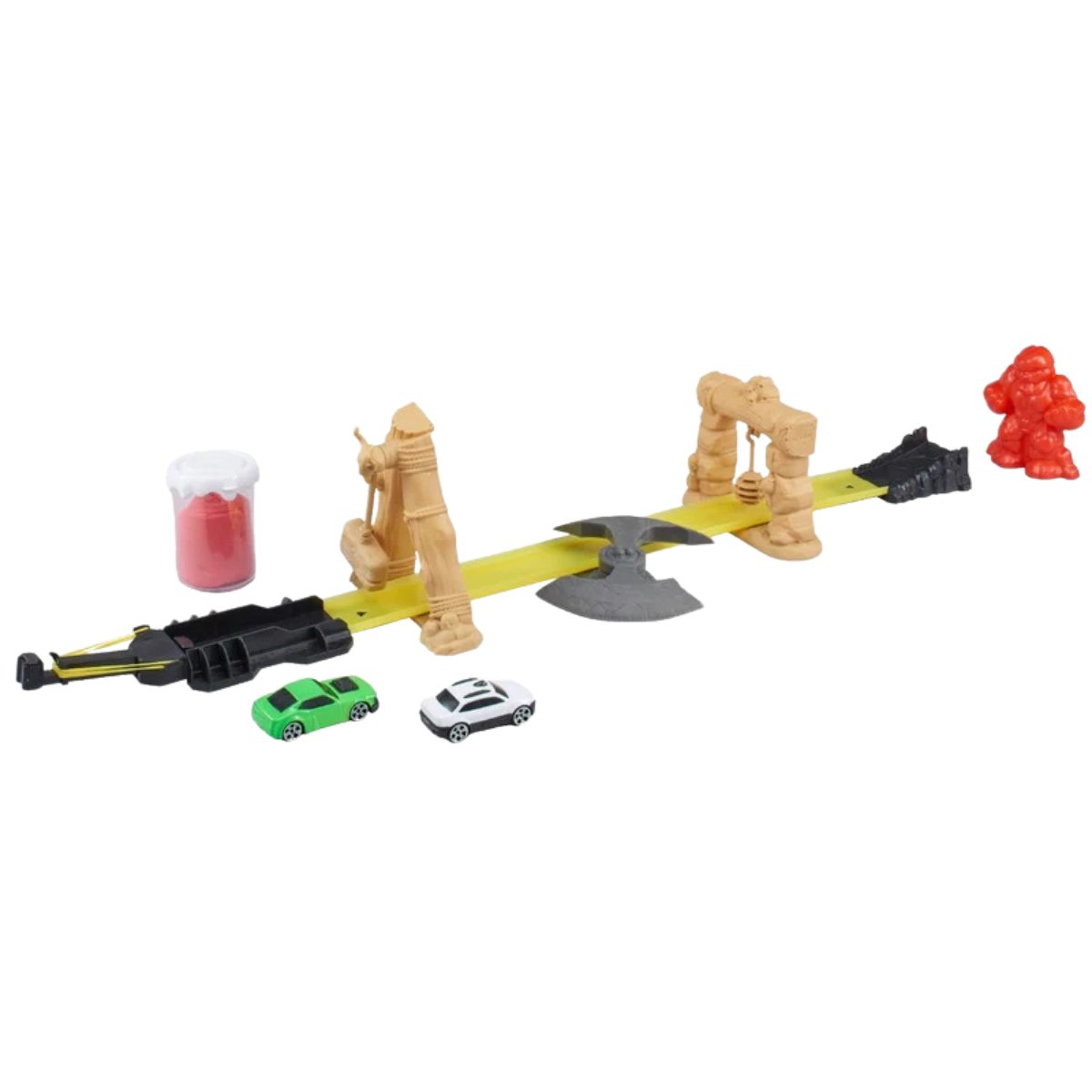 JUGUETE PISTA DE AUTOS TEAMSTERZ MOUNSTRO DE ARENA + 2 AUTO METAL - 3