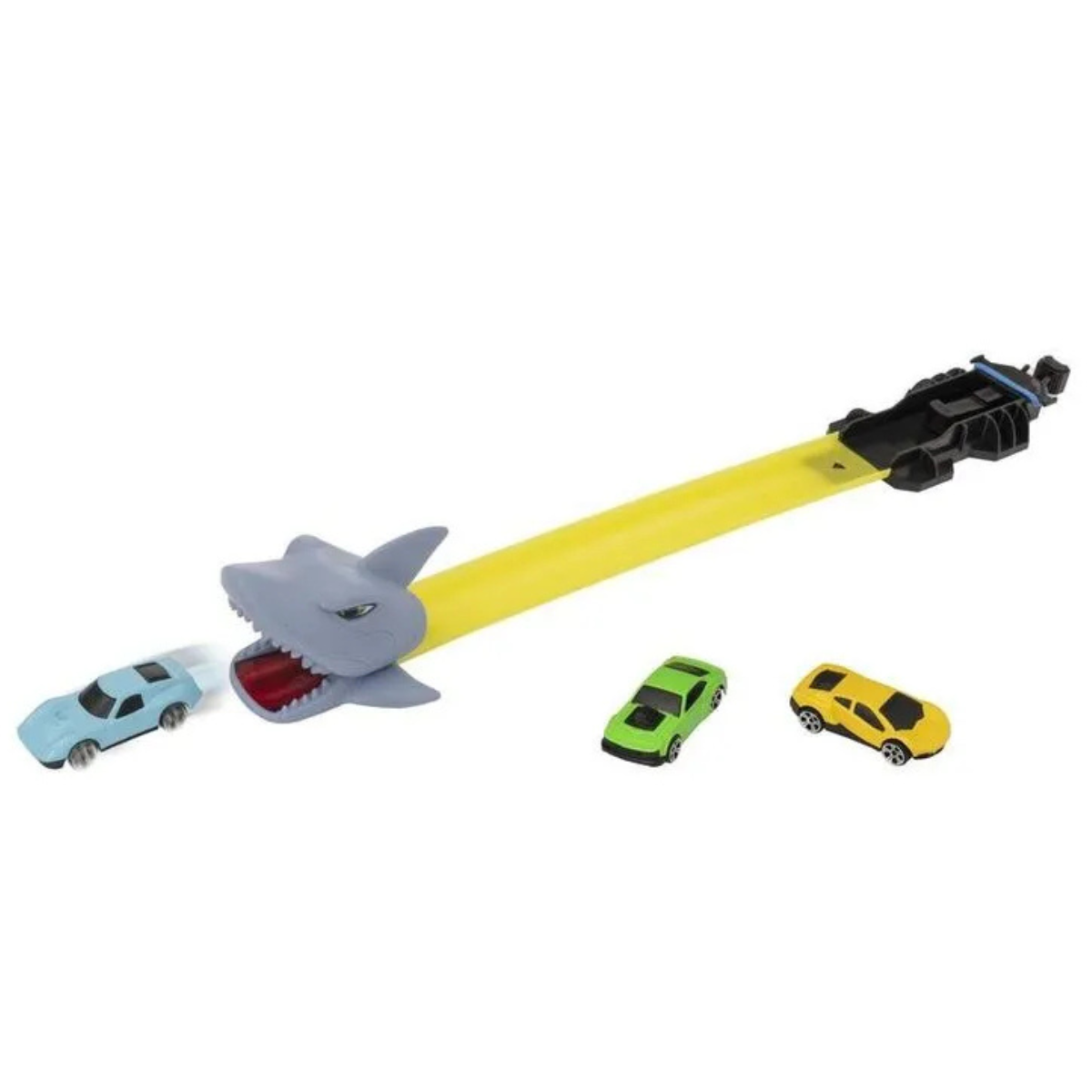 JUGUETE PISTA DE AUTOS TEAMSTERZ LANZADOR DE TIBURÓN + 2 AUTOS DE METAL - 2