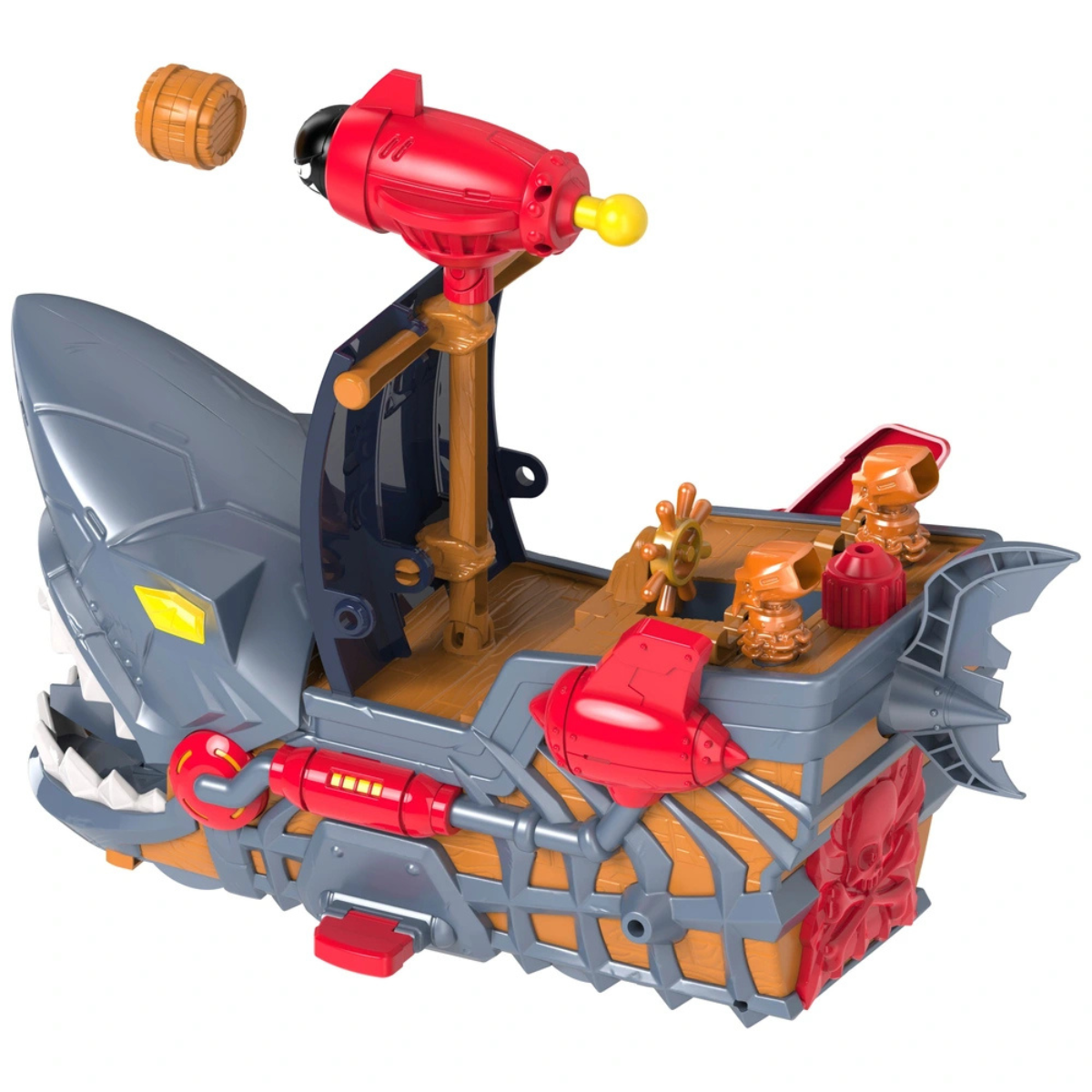 JUGUETE PISTA DE AUTOS TEAMSTERZ BARCO PIRATA + 1 AUTO METAL - 3