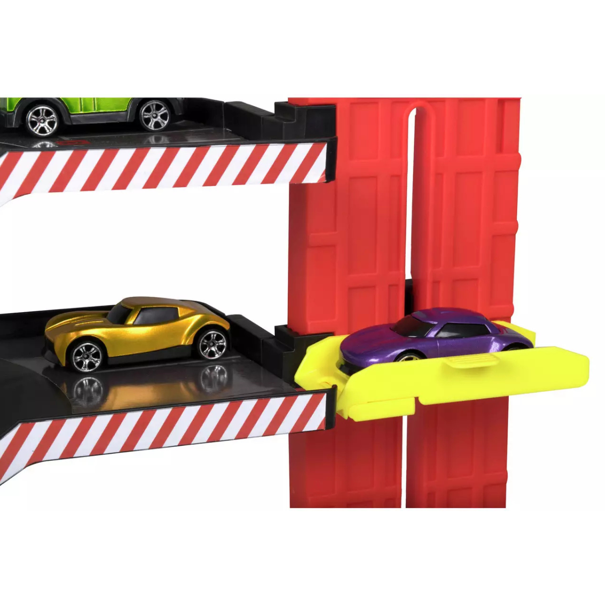 JUGUETE PISTA DE AUTOS TEAMSTERZ PLAYSET 3 PISOS GARAJE CIUDAD + 3 AUTOS DE METAL - 4