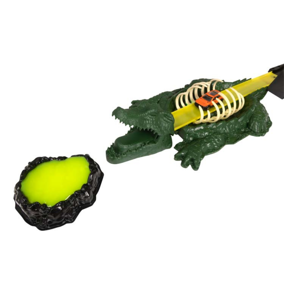 JUGUETE PISTA DE AUTOS TEAMSTERZ COCODRILI CON SLIME + 1 AUTO METAL - 4