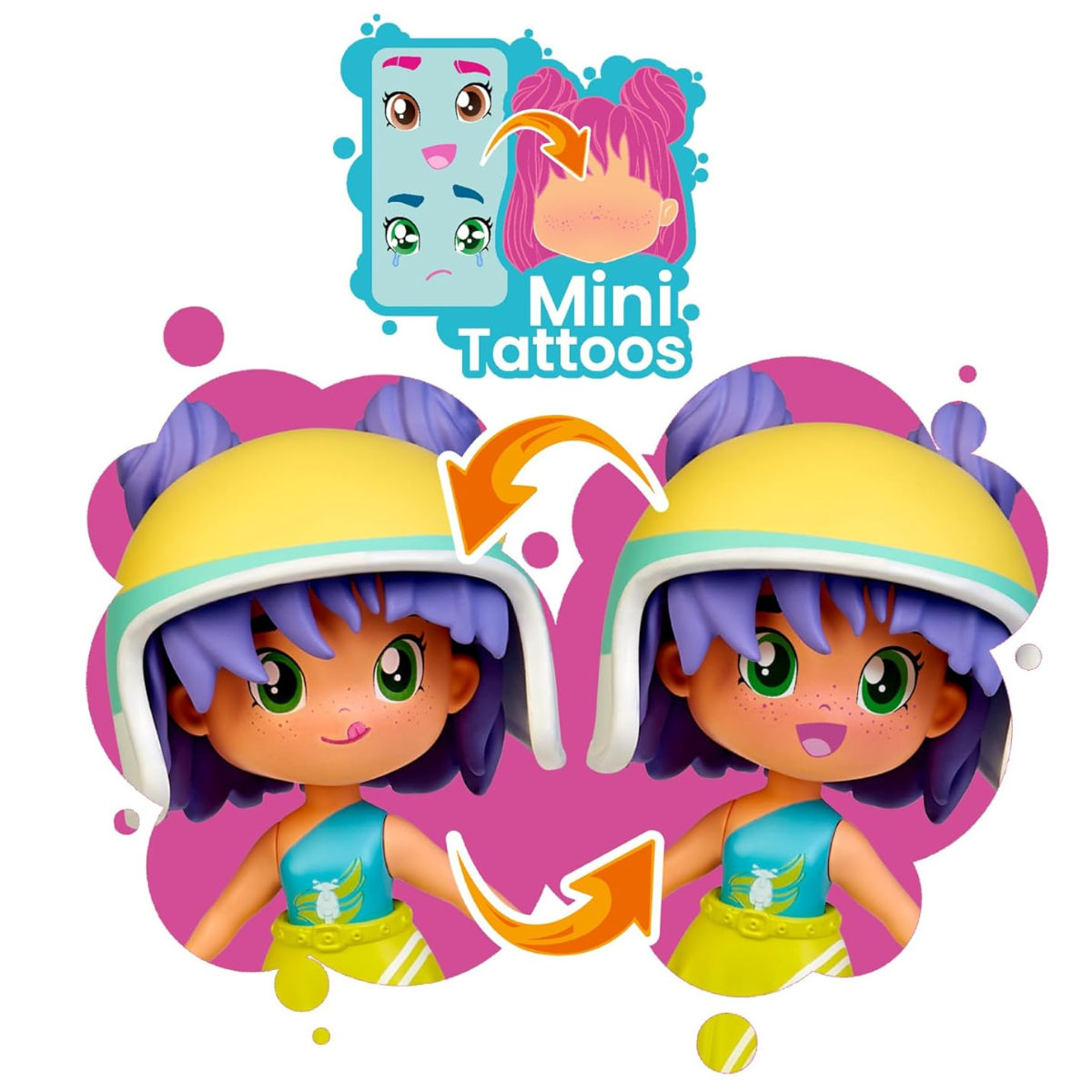MUÑECA PINYPON TOP CON SCOOTER Y ACCESORIOS INTERCAMBIABLES - 5