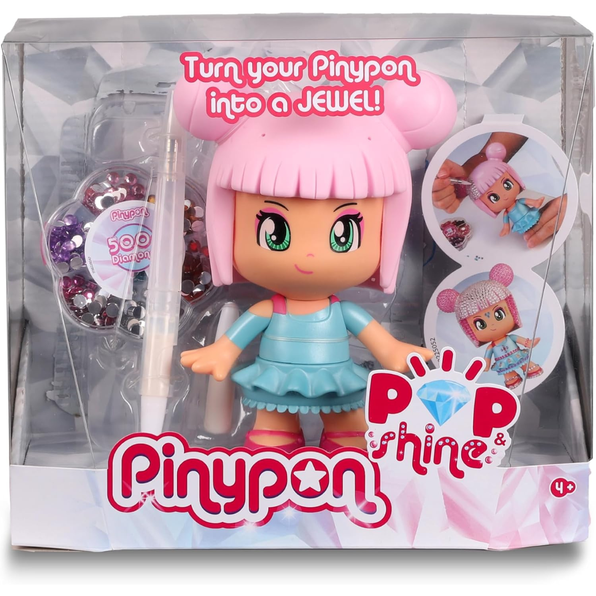 MUÑECA PINYPON POP DECORA CON BRILLO + ACCESORIOS PARA CREAR ESTILOS - 2