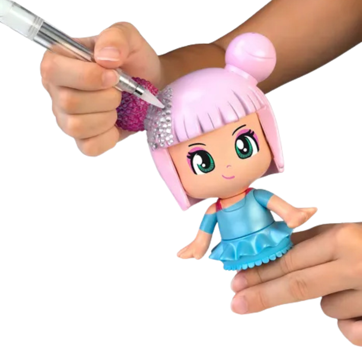 MUÑECA PINYPON POP DECORA CON BRILLO + ACCESORIOS PARA CREAR ESTILOS - 4