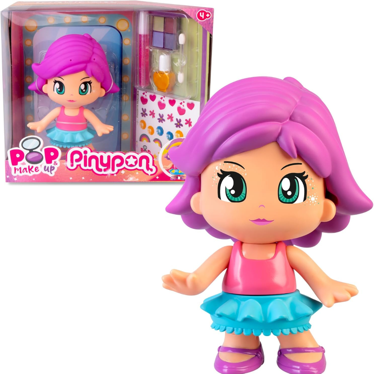 MUÑECA PINYPON POP MAKE UP CON ACCESORIOS DE MAQUILLAJE Y PERSONALIZACIÓN - 1