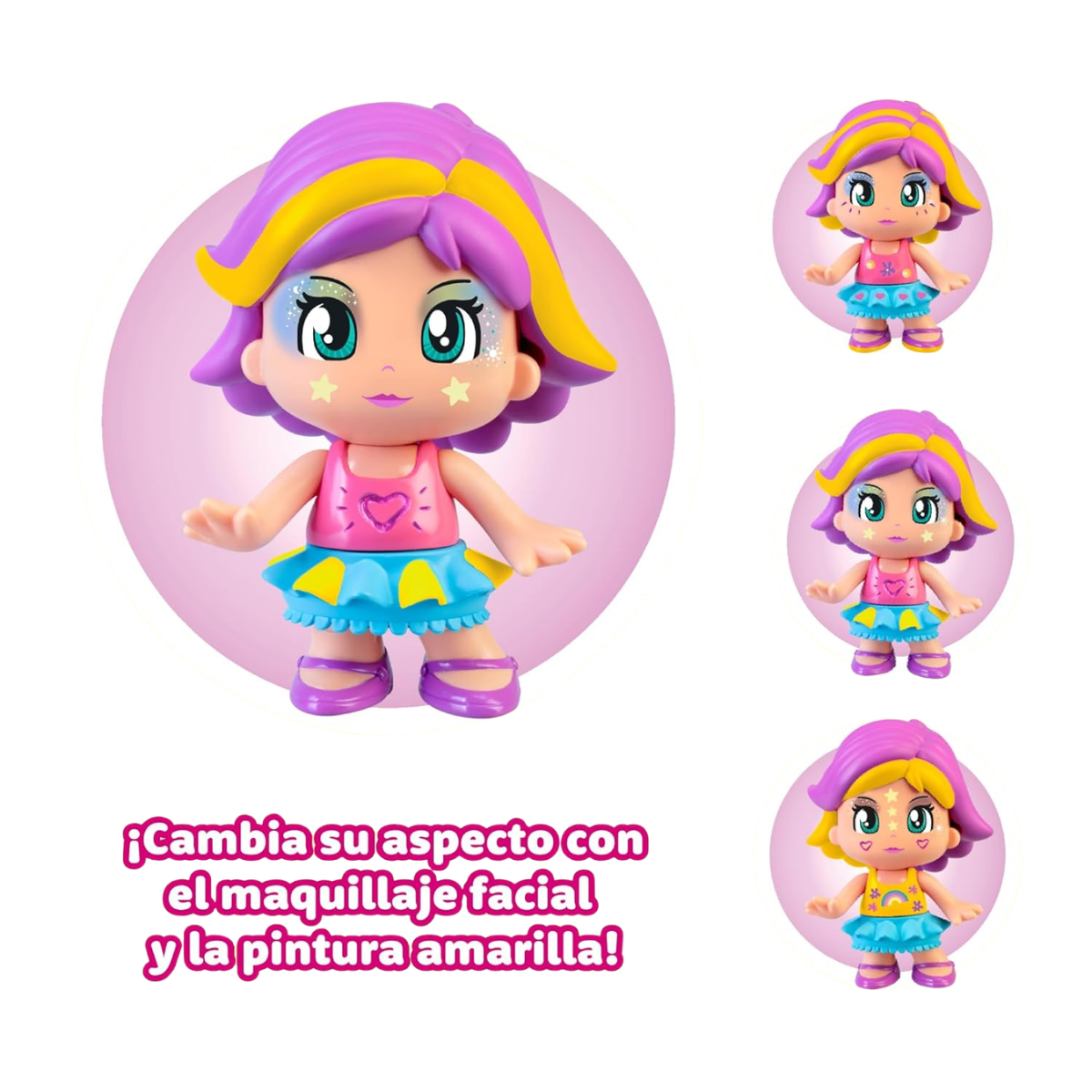 MUÑECA PINYPON POP MAKE UP CON ACCESORIOS DE MAQUILLAJE Y PERSONALIZACIÓN - 3