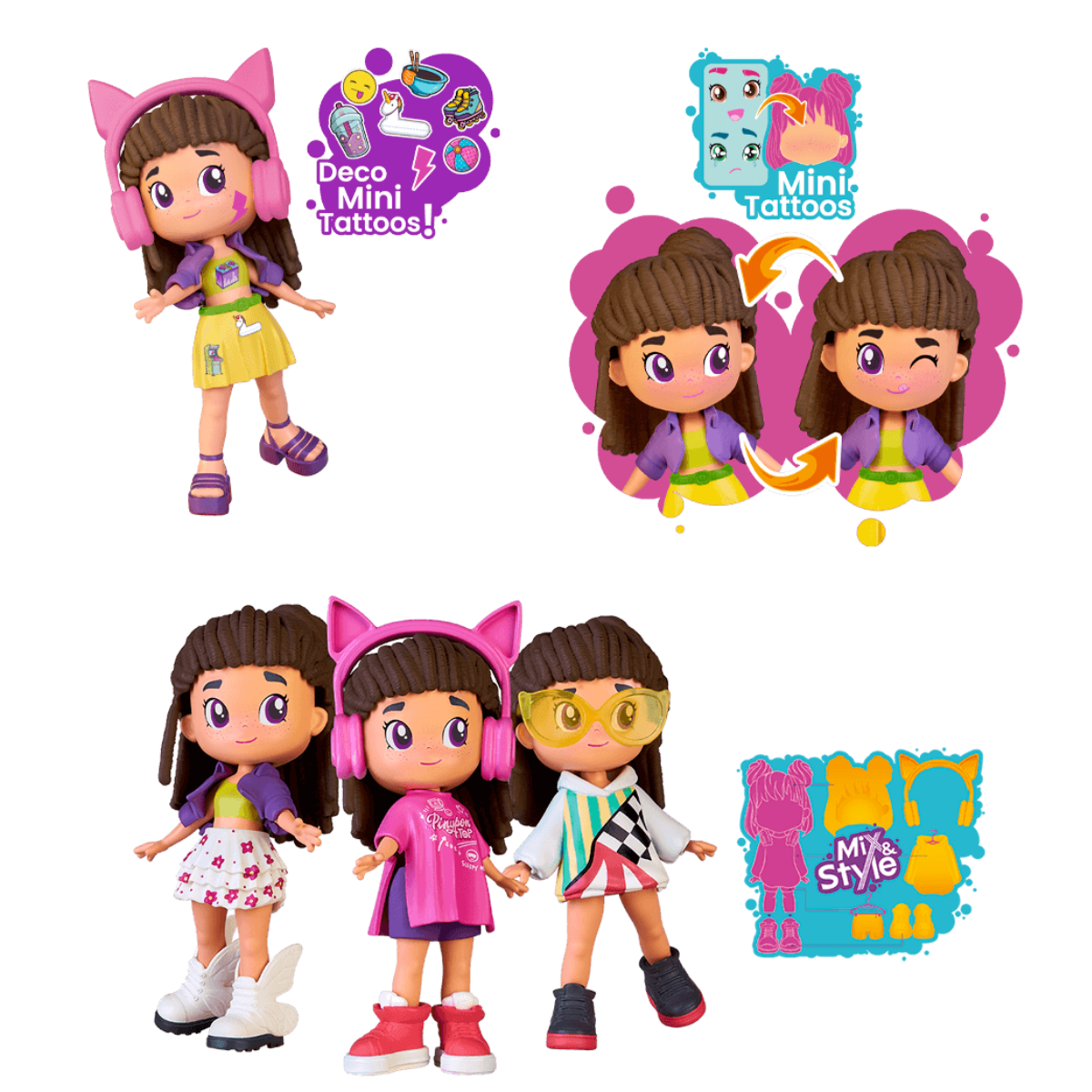 SET PINYPON TOP CLOSET FASHIONISTA SET DE ARMARIO CON ACCESORIOS INTERCAMBIABLES - 2