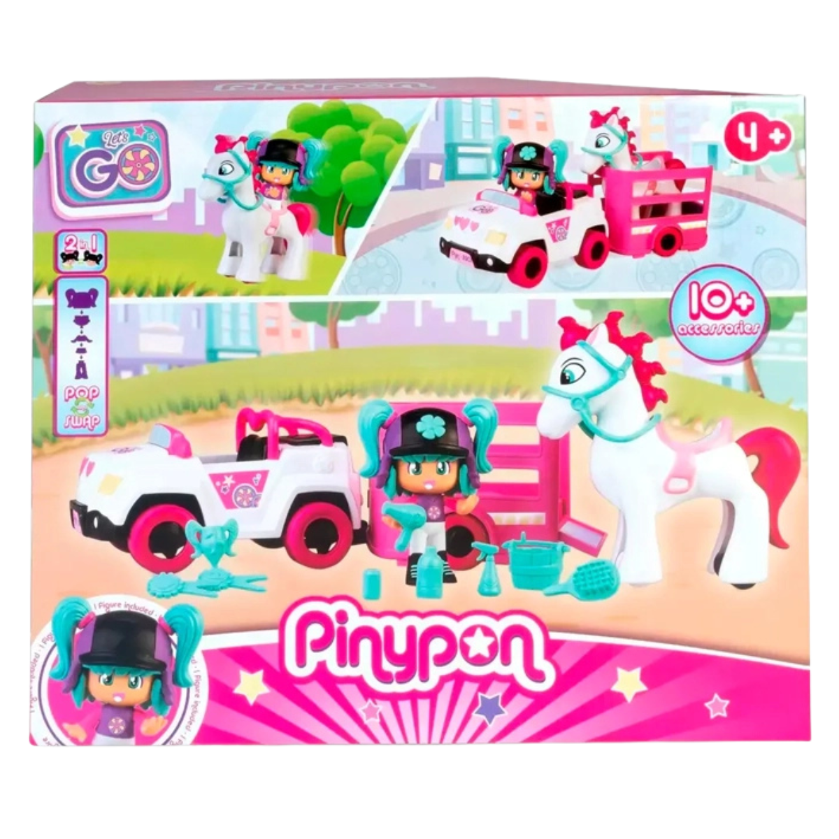 MUÑECA PINYPON TRANSPORTE PONY CON ACCESORIOS - 2