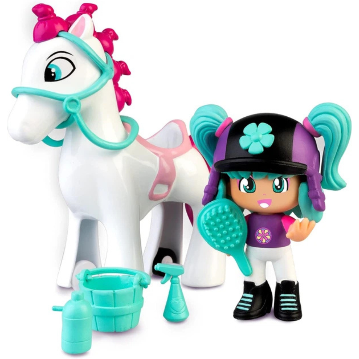 MUÑECA PINYPON TRANSPORTE PONY CON ACCESORIOS - 6