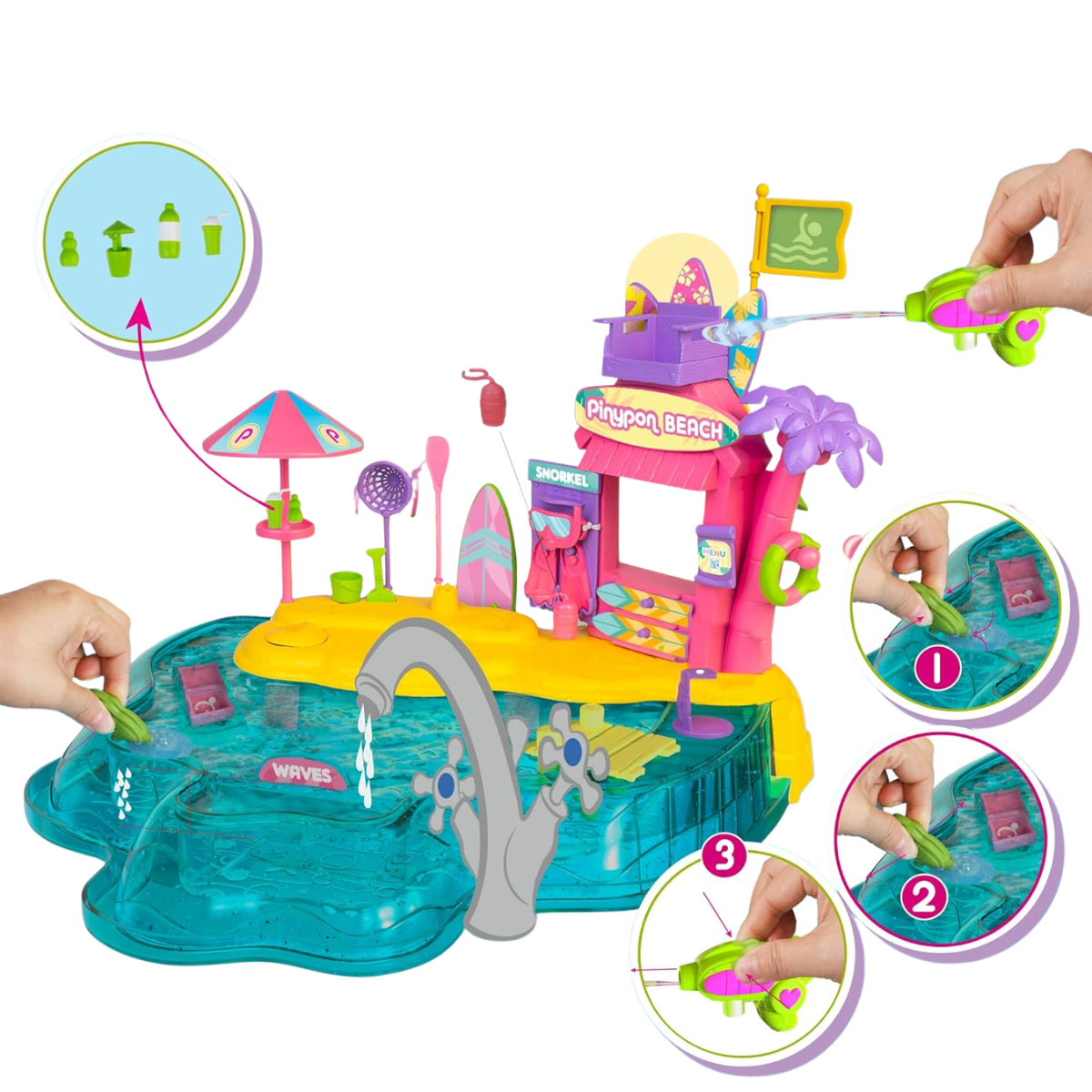 SET PINYPON PLAYA CON MUÑECAS Y ACCESORIOS - 4
