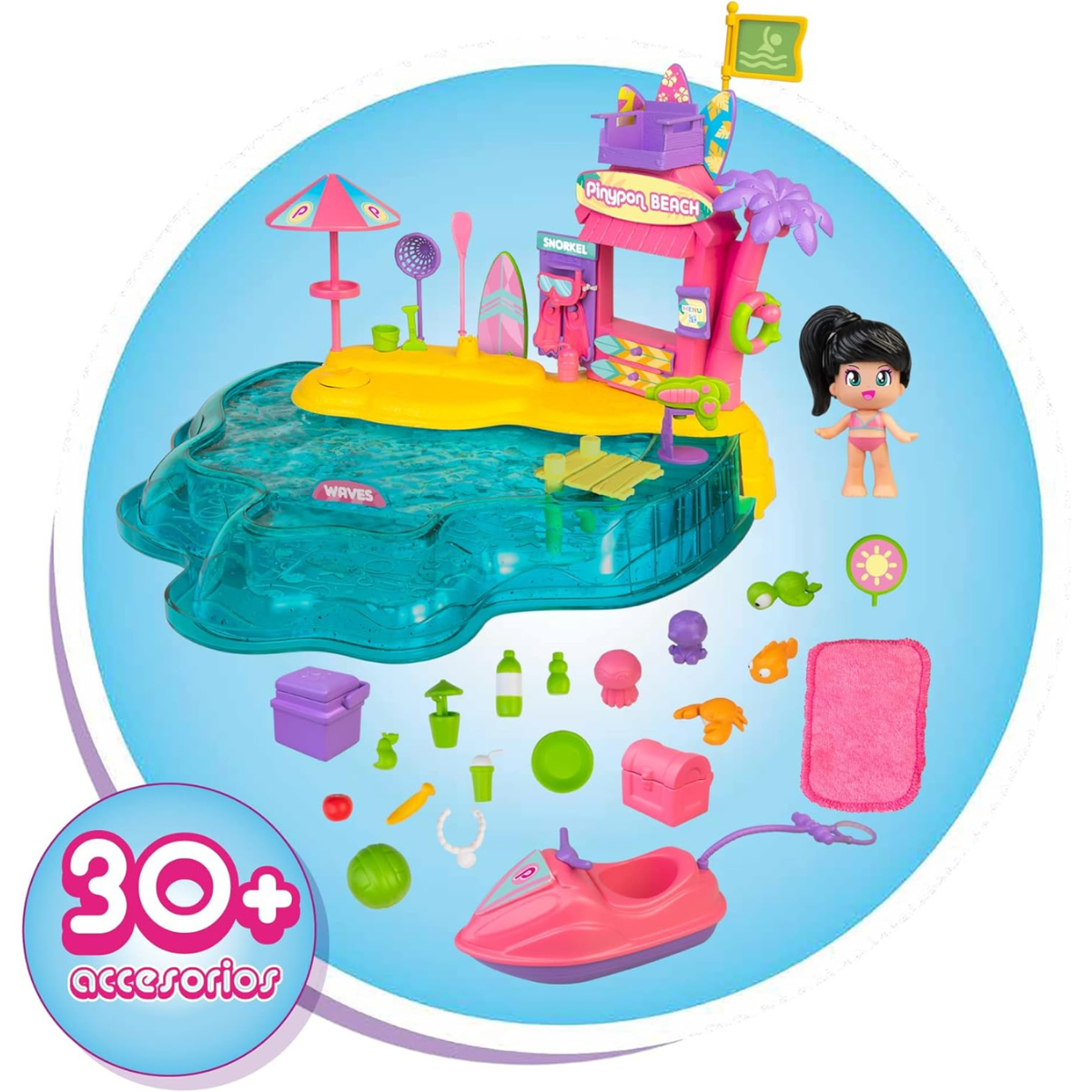 SET PINYPON PLAYA CON MUÑECAS Y ACCESORIOS - 7