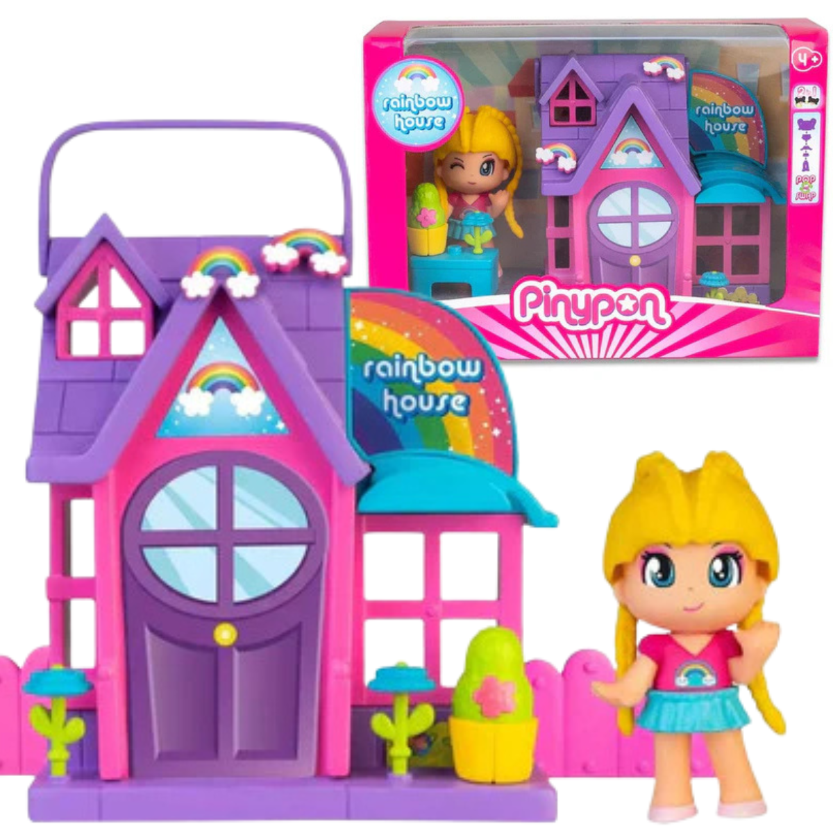 SET PINYPON PEQUEÑA CASITA CON MUÑECA Y ACCESORIOS CASA PORTÁTIL - 1