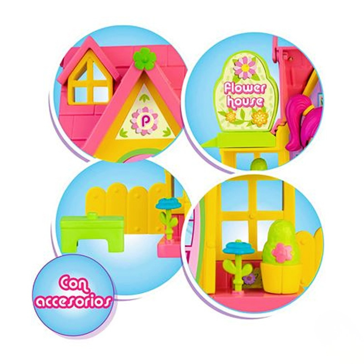 SET PINYPON PEQUEÑA CASITA CON MUÑECA Y ACCESORIOS CASA PORTÁTIL - 5