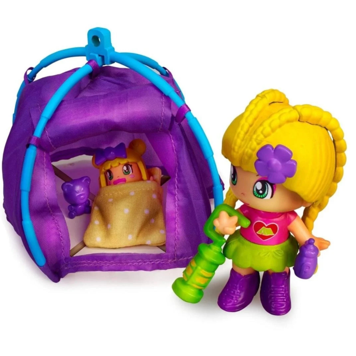 MUÑECA PINYPON COCHE DE CAMPING  AUTO CON FIGURAS Y ACCESORIOS - 7