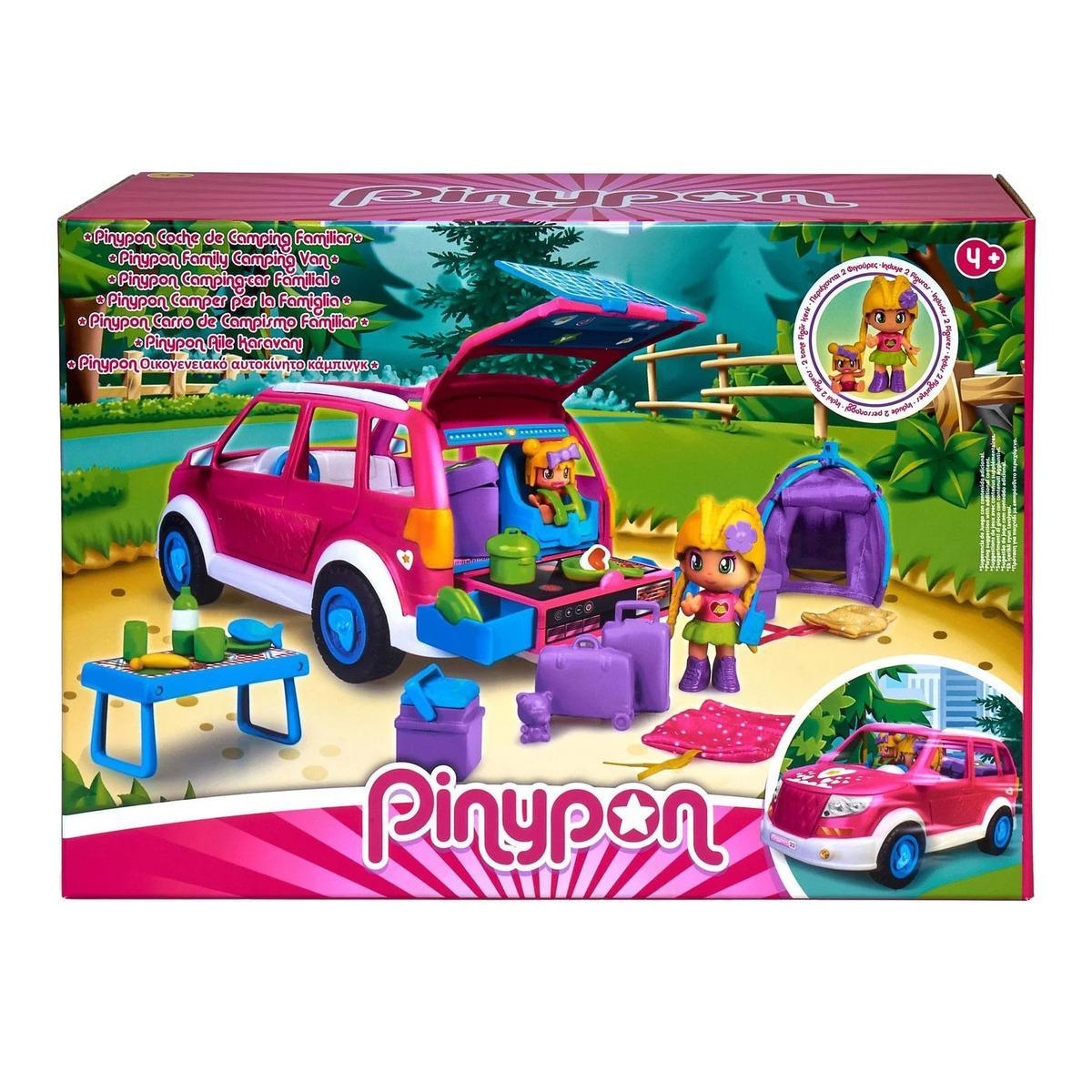MUÑECA PINYPON COCHE DE CAMPING  AUTO CON FIGURAS Y ACCESORIOS - 9