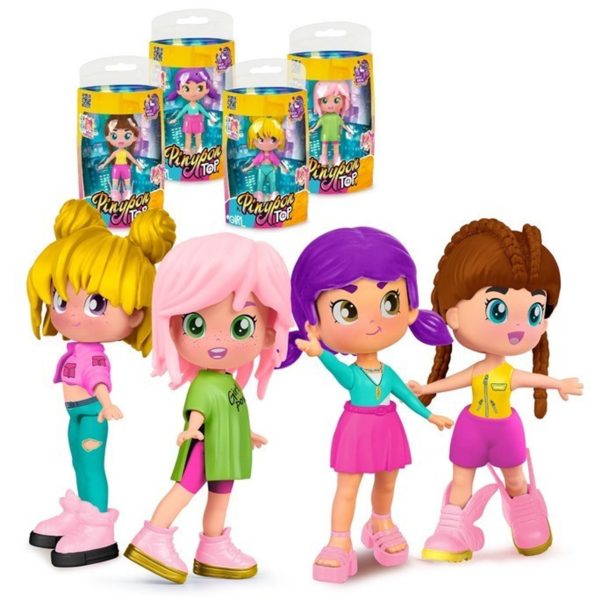 MUÑECA PINYPON NIÑAS TOP CON ACCESORIOS Y PERSONALIZABLES SURTIDO