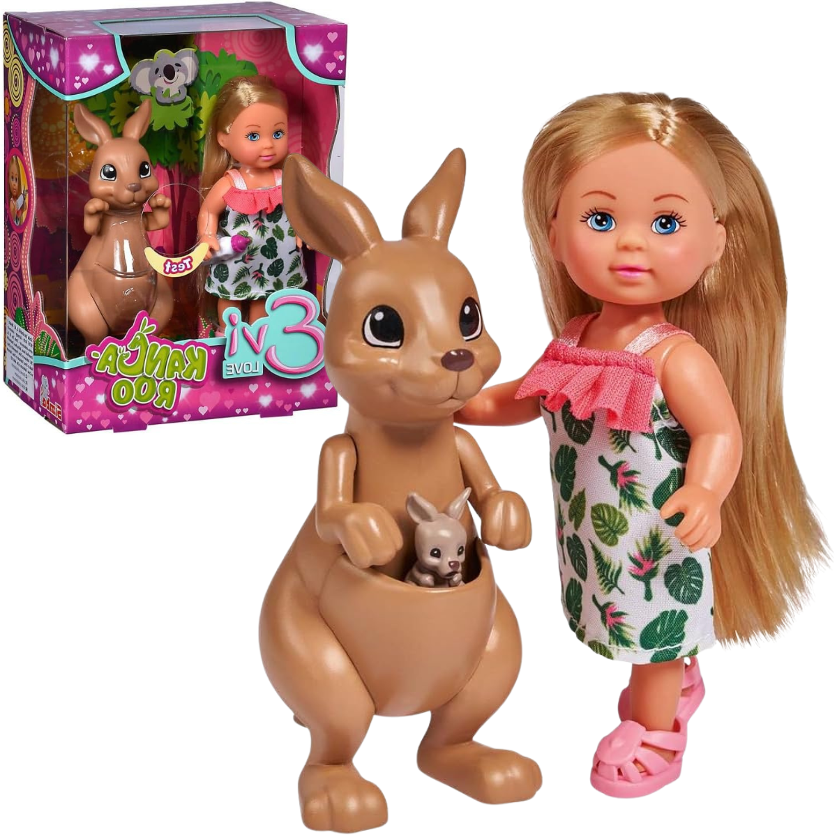 MUÑECA EVI LOVE MAMÁ Y BEBÉ CANGURO + ACCESORIOS - 1
