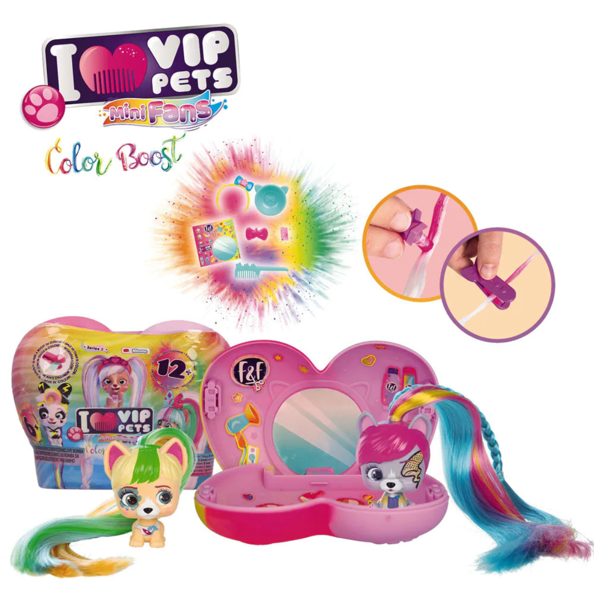 MUÑECA VIP PETS MINI FANS FIGURA COLECCIONABLE SORPRESA CON CABELLO LARGO + ACCESORIOS - 2