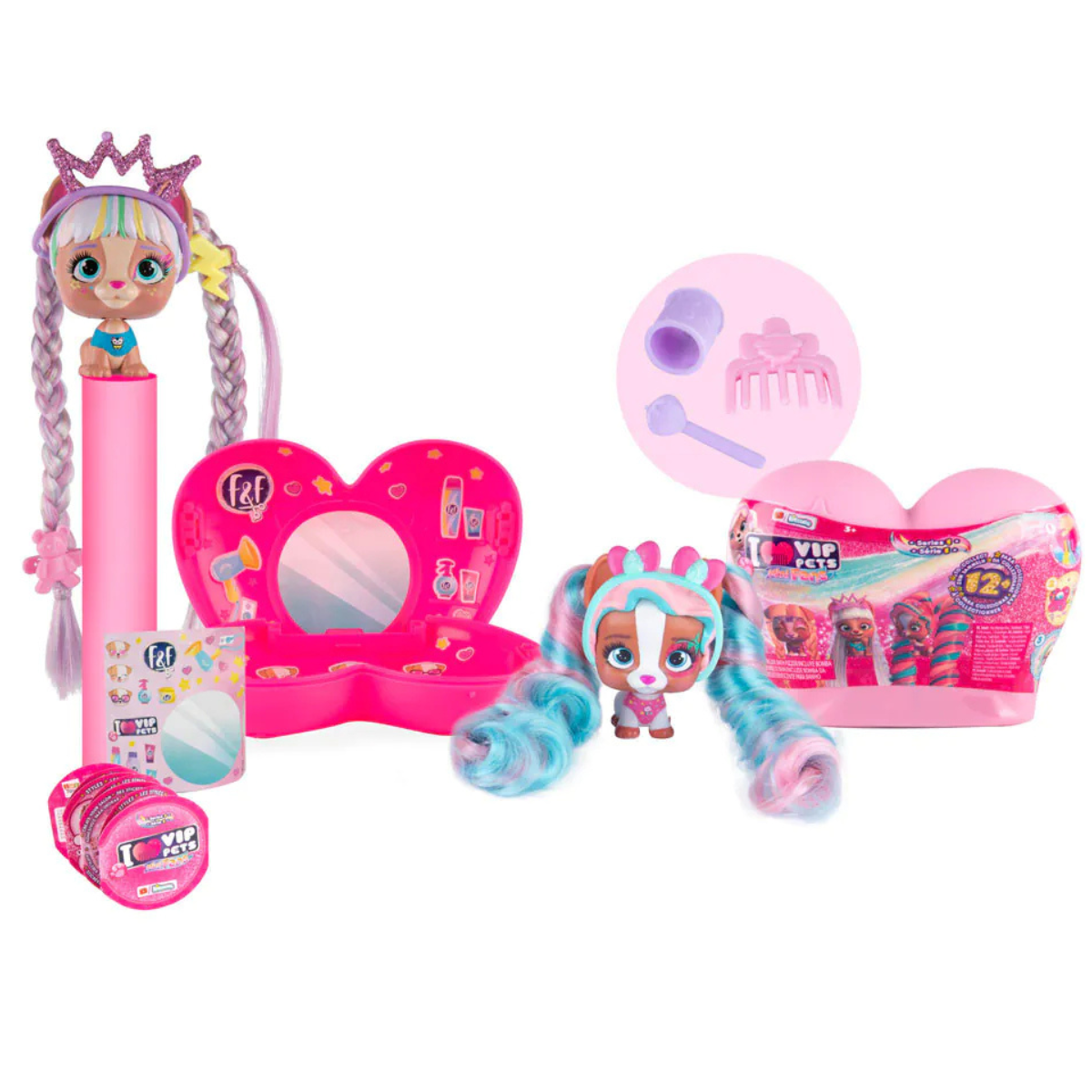 MUÑECA VIP PETS MINI FANS FIGURA COLECCIONABLE SORPRESA CON CABELLO LARGO + ACCESORIOS - 3