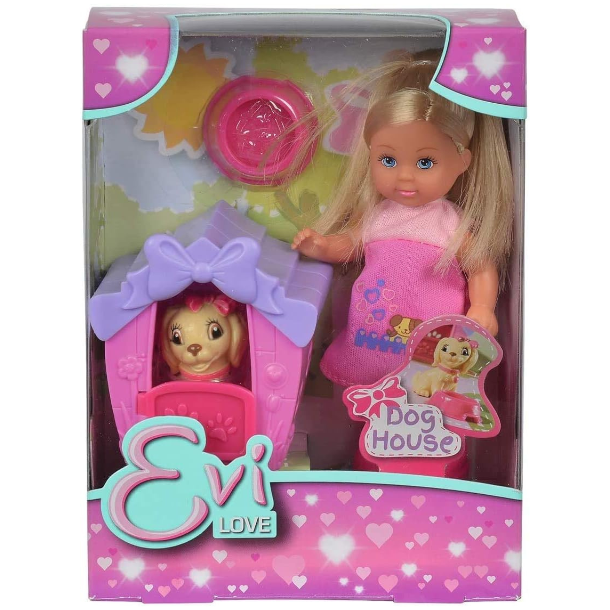 MUÑECA EVI LOVE CON PERRITO Y CASITA + ACCESORIOS - 2