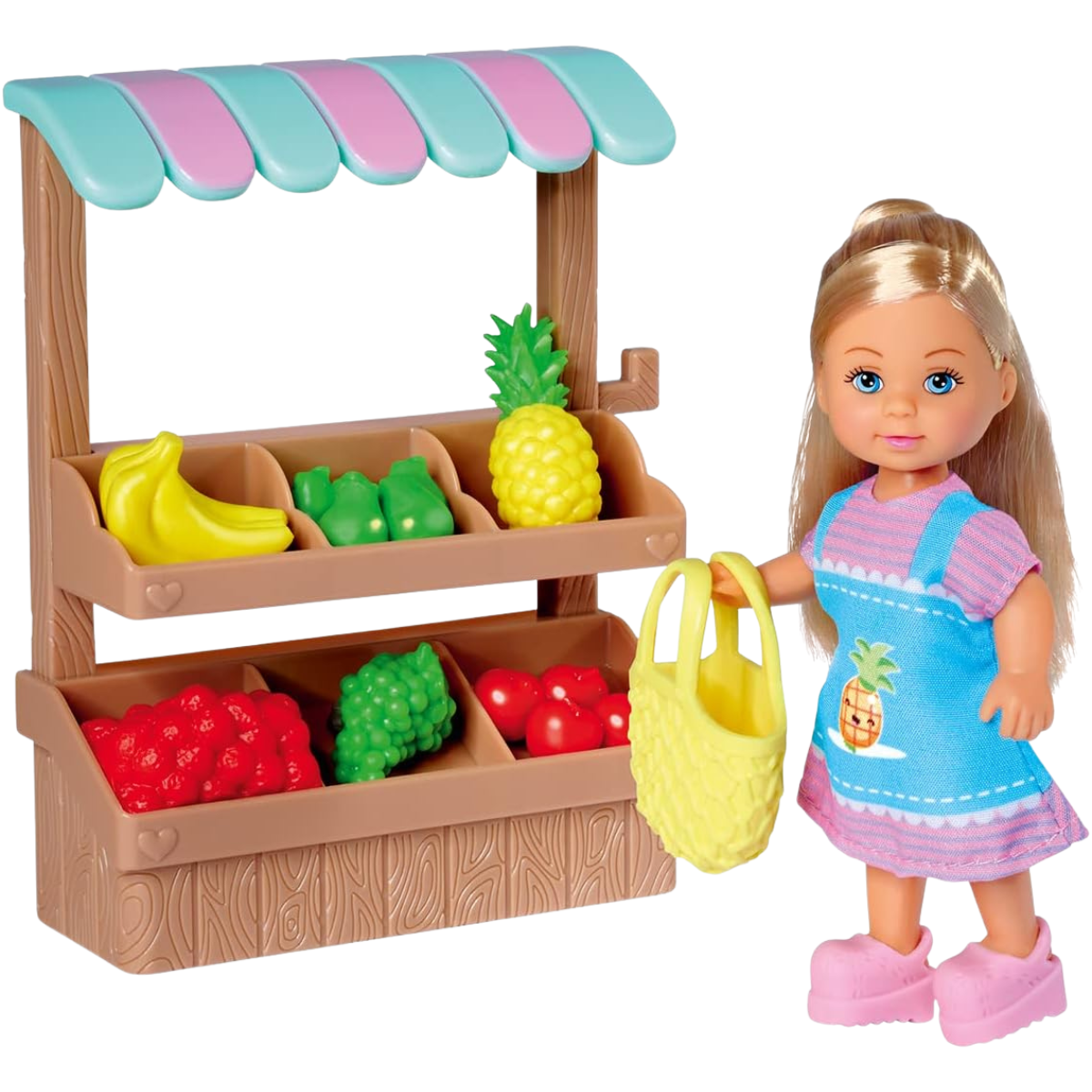 MUÑECA EVI LOVE TIENDITA DE FRUTAS + ACCESORIOS - 3